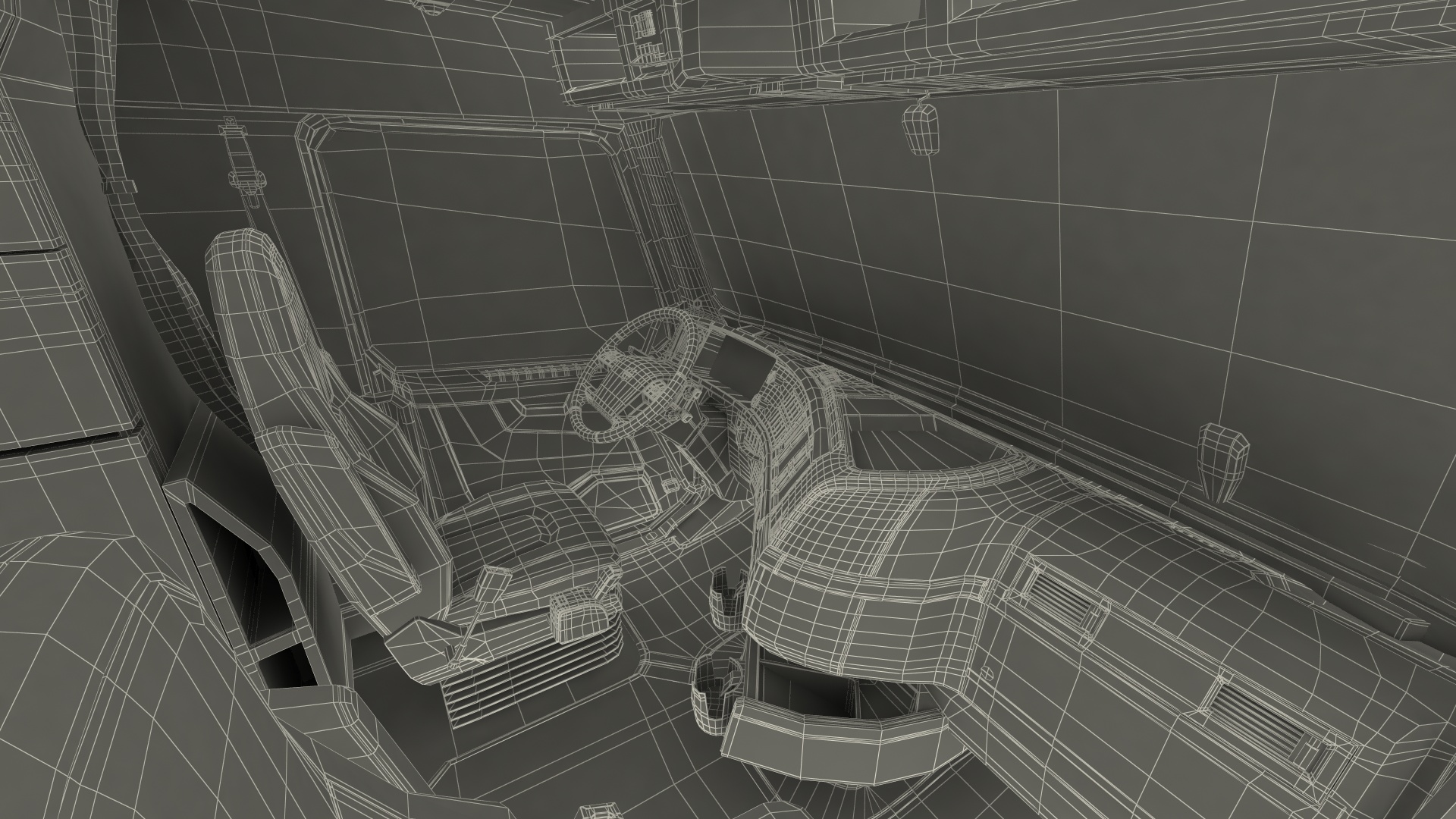 3D model Volvo VNL 860 Truck with Logging Trailer