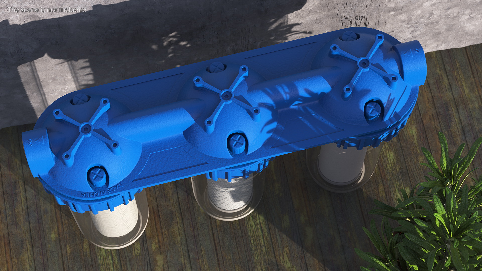 3D Triple Stage Water Filter Housing with Filters