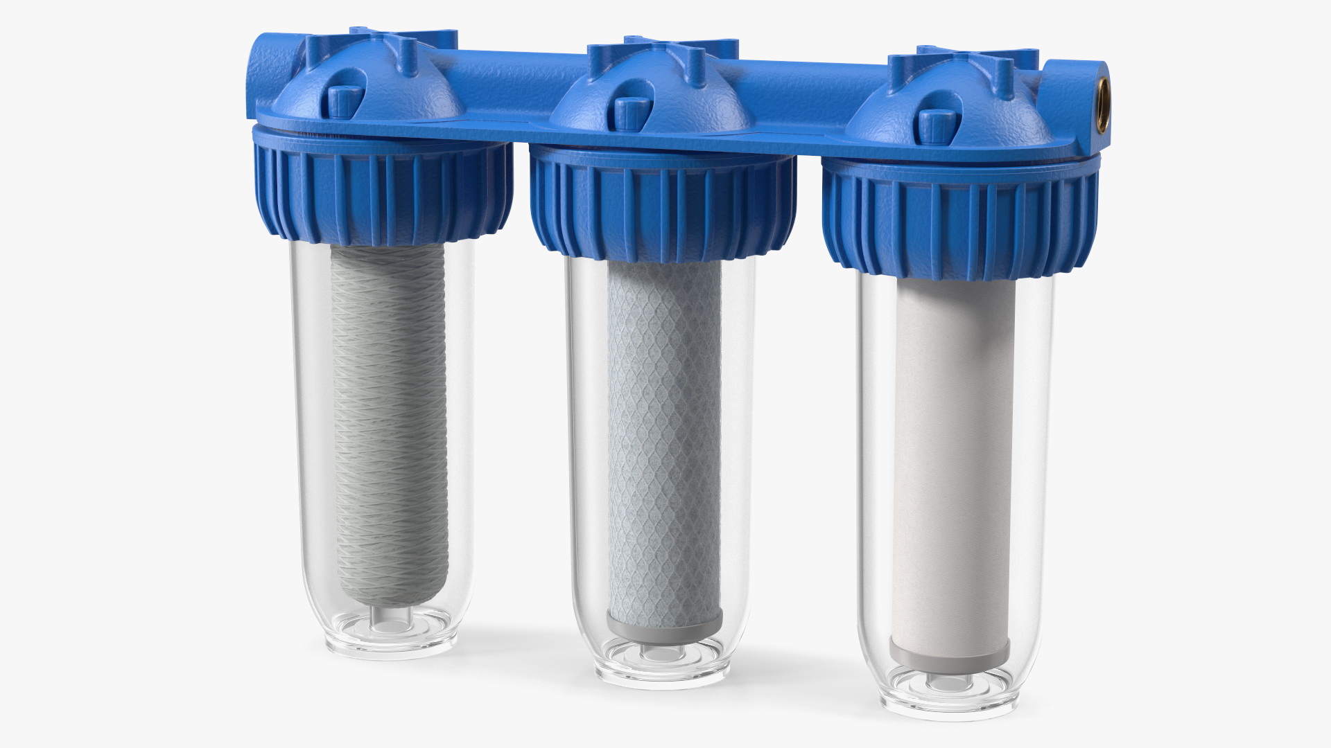 3D Triple Stage Water Filter Housing with Filters