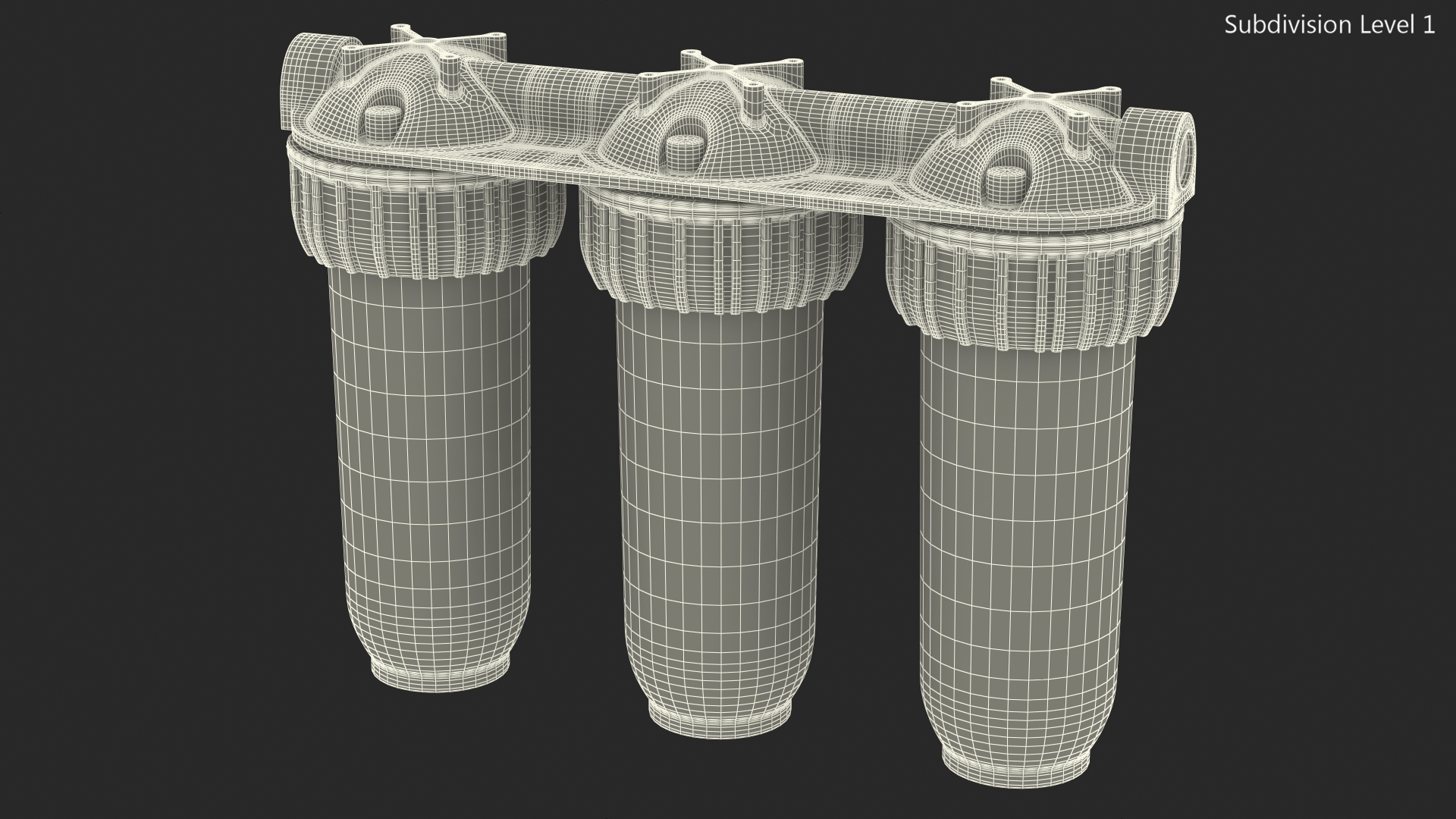 3D Triple Stage Water Filter Housing with Filters