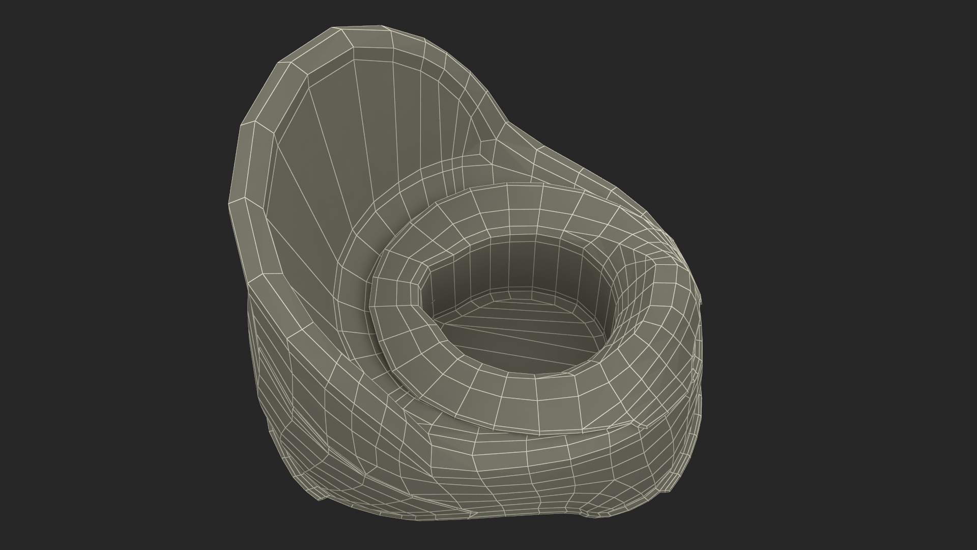 Baby Girl on Potty Fur Rigged 3D model