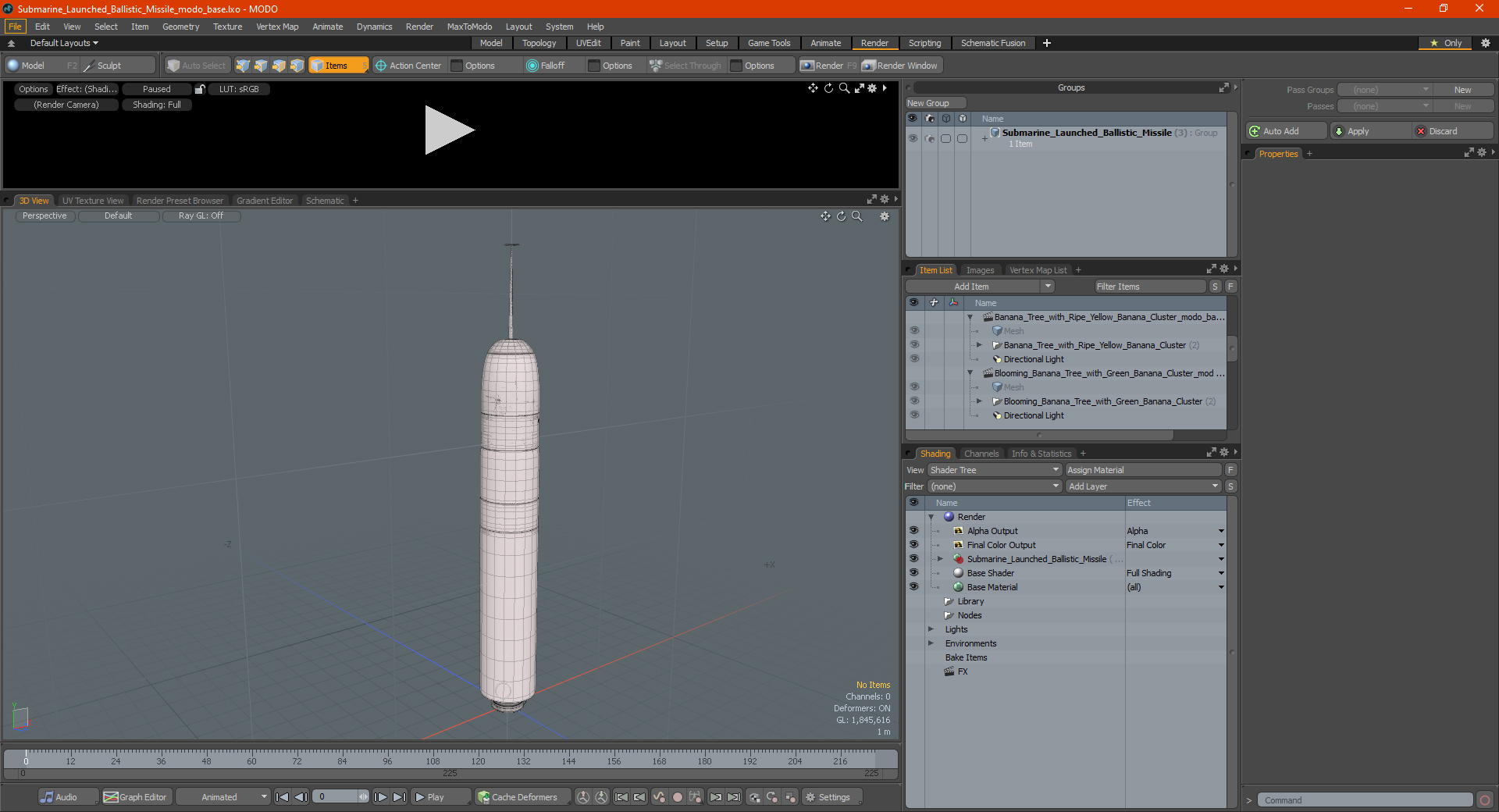 3D Submarine Launched Ballistic Missile