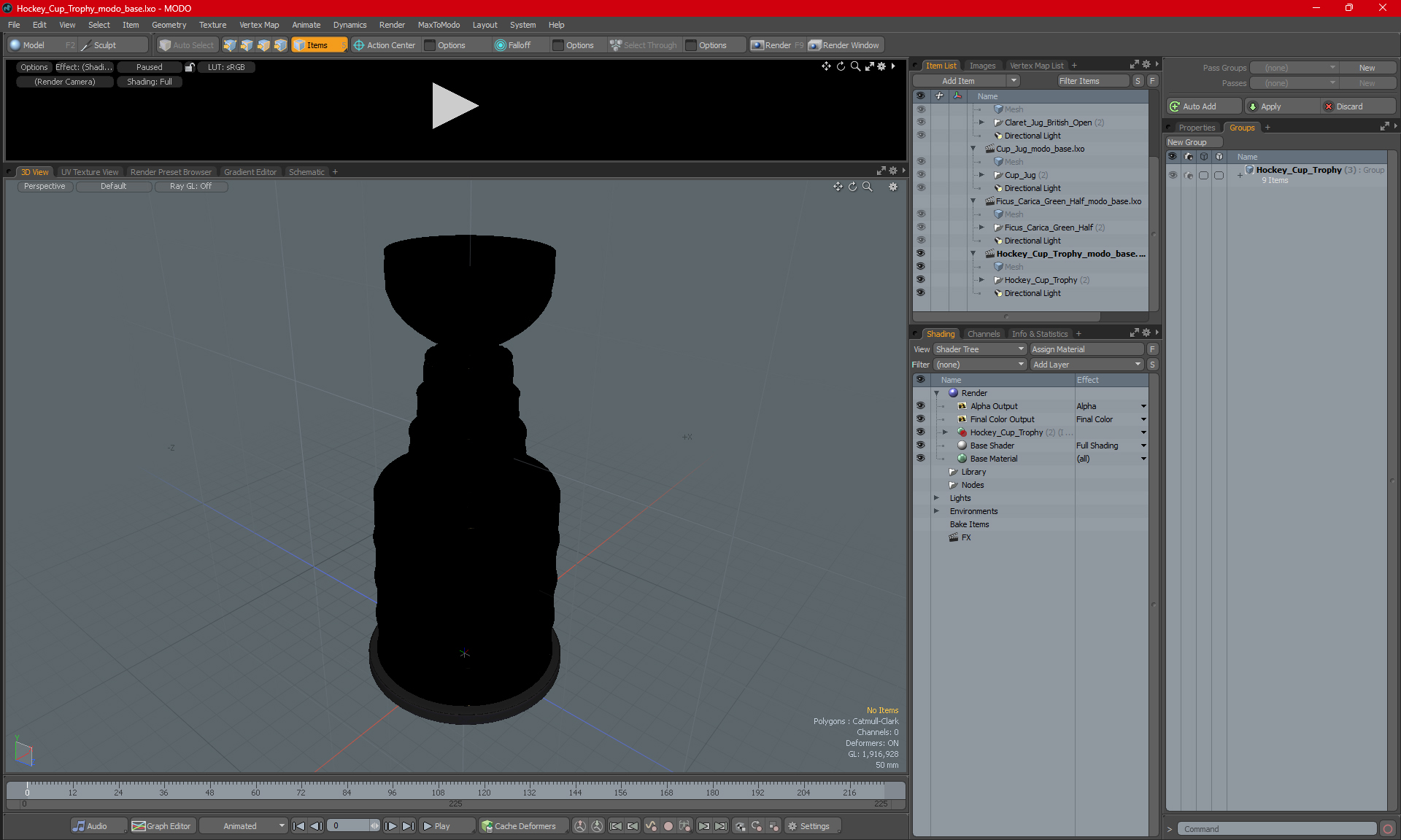 Hockey Cup Trophy 3D