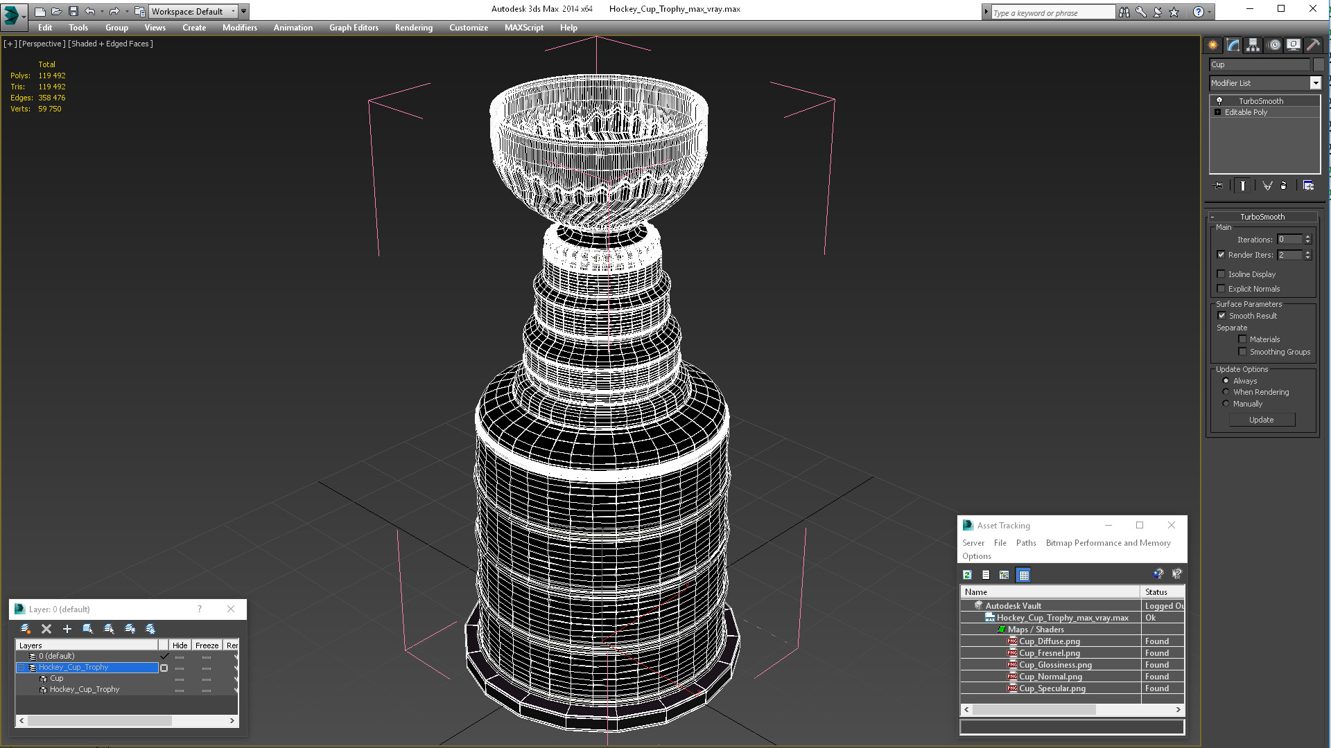 Hockey Cup Trophy 3D