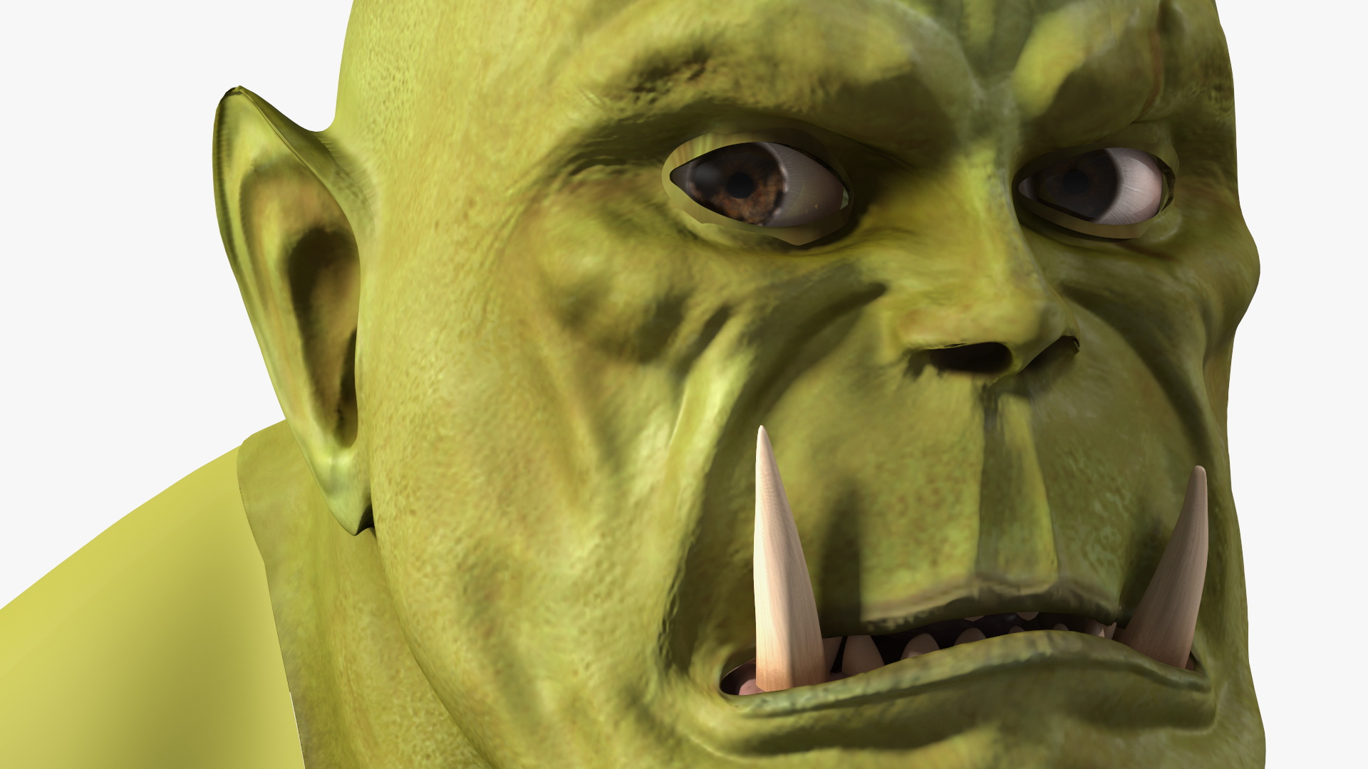 3D Fantasy Orc Head