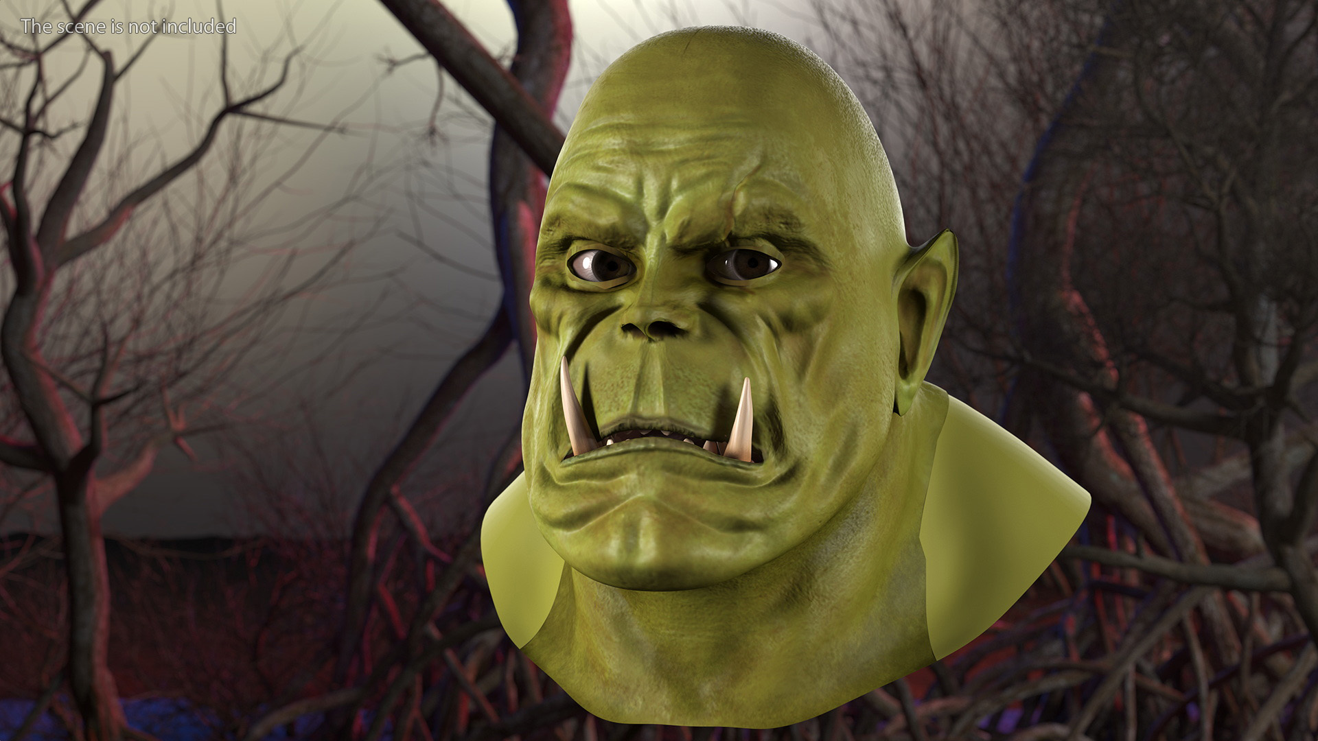 3D Fantasy Orc Head