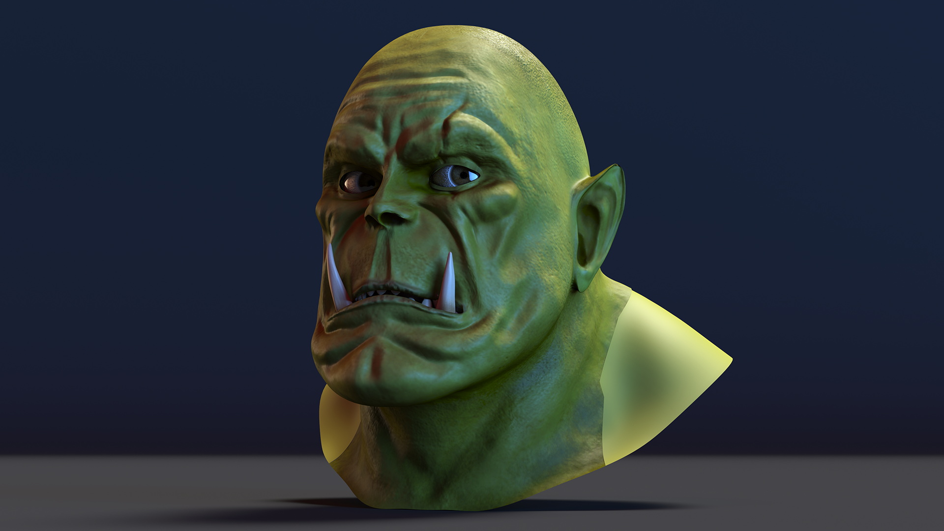 3D Fantasy Orc Head