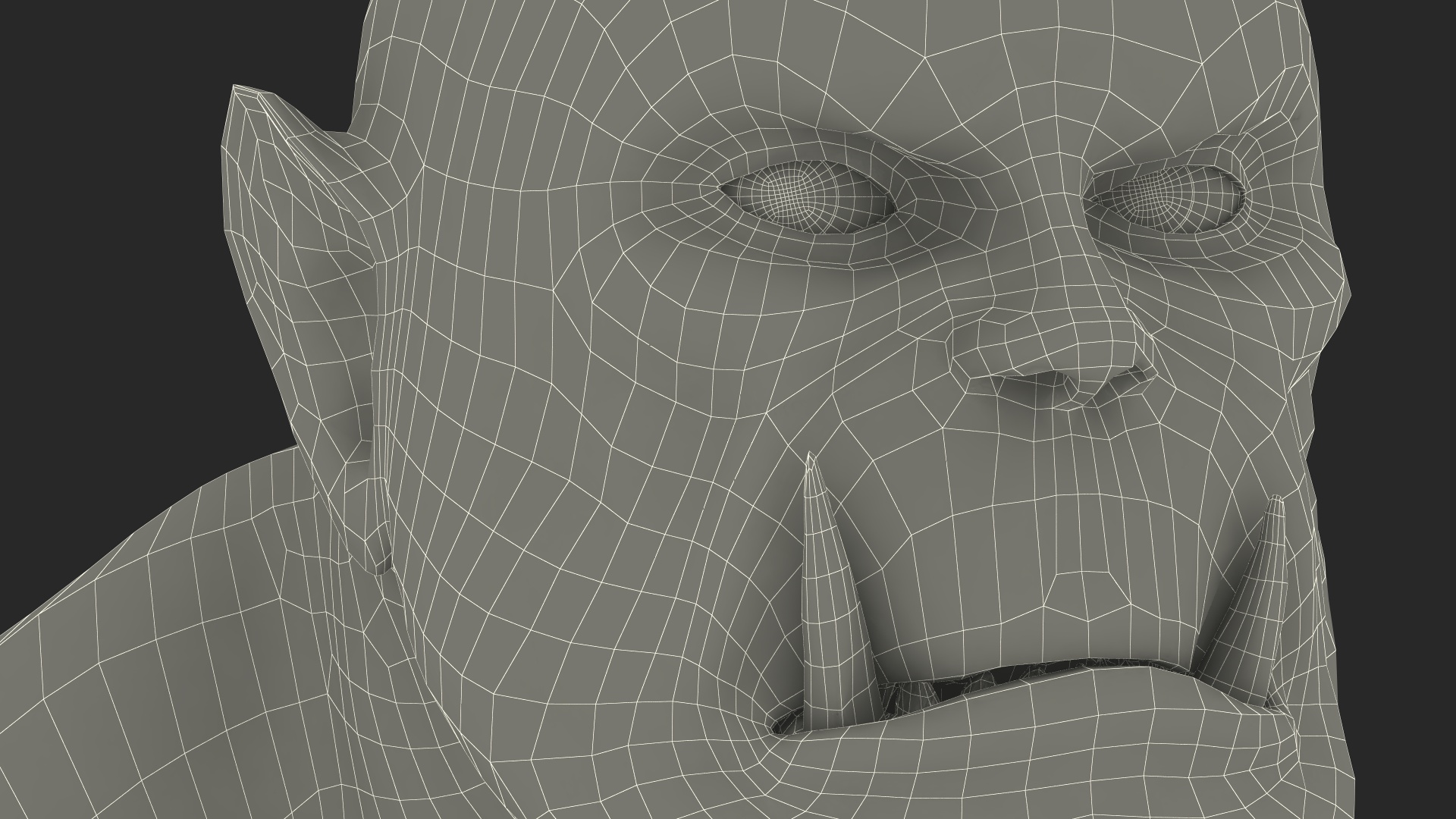 3D Fantasy Orc Head