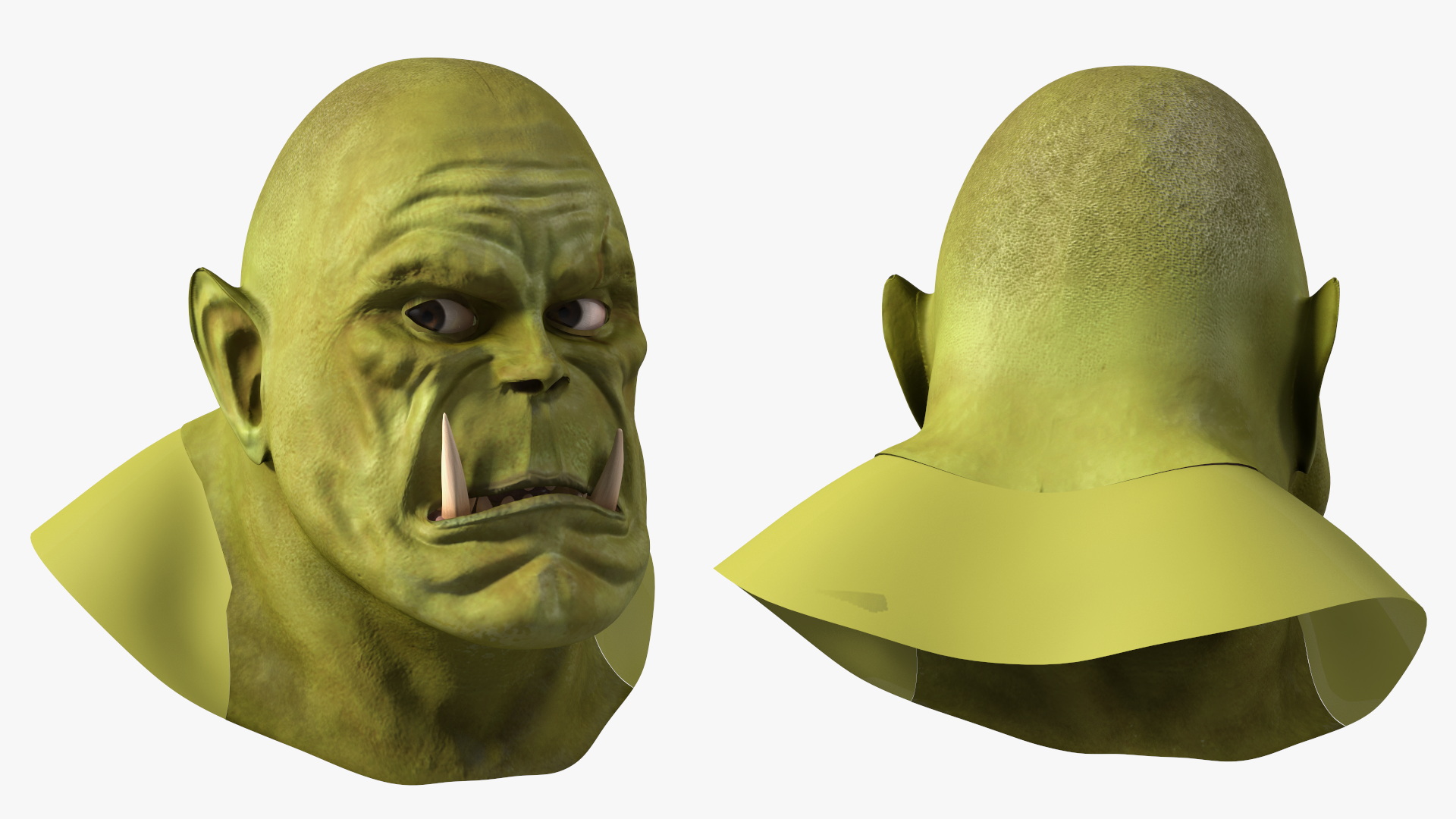 3D Fantasy Orc Head