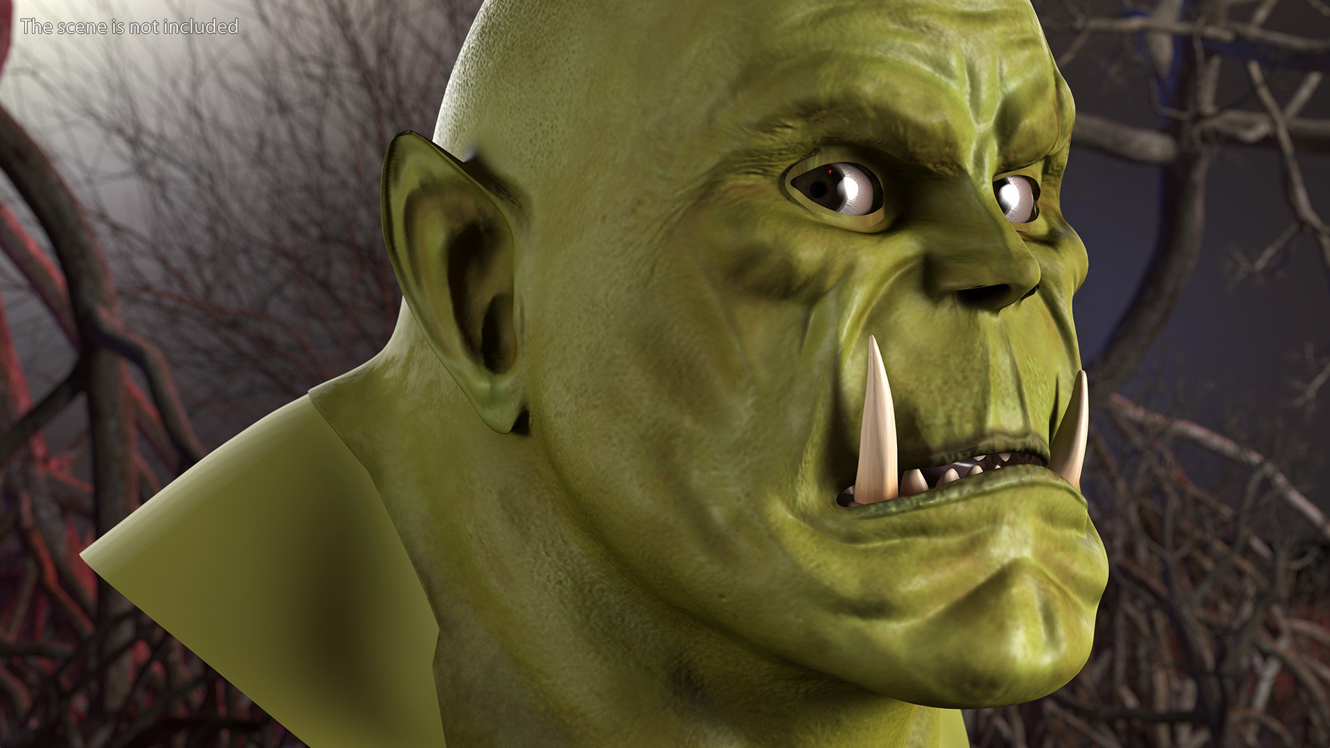3D Fantasy Orc Head