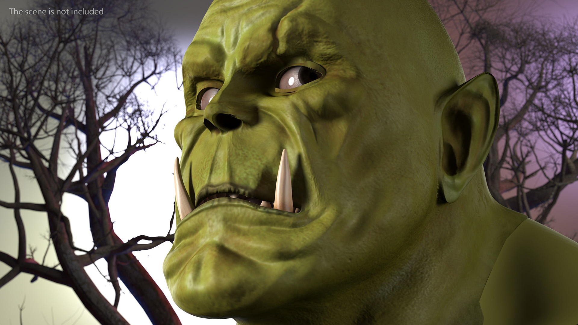 3D Fantasy Orc Head