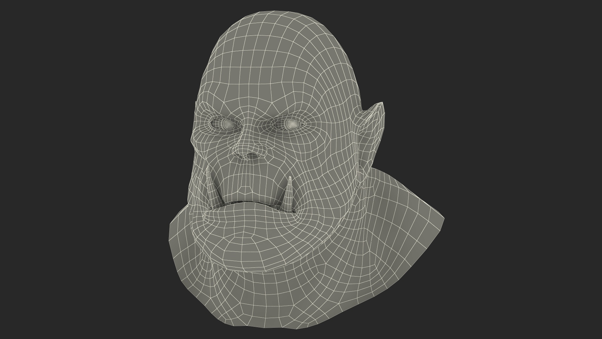 3D Fantasy Orc Head