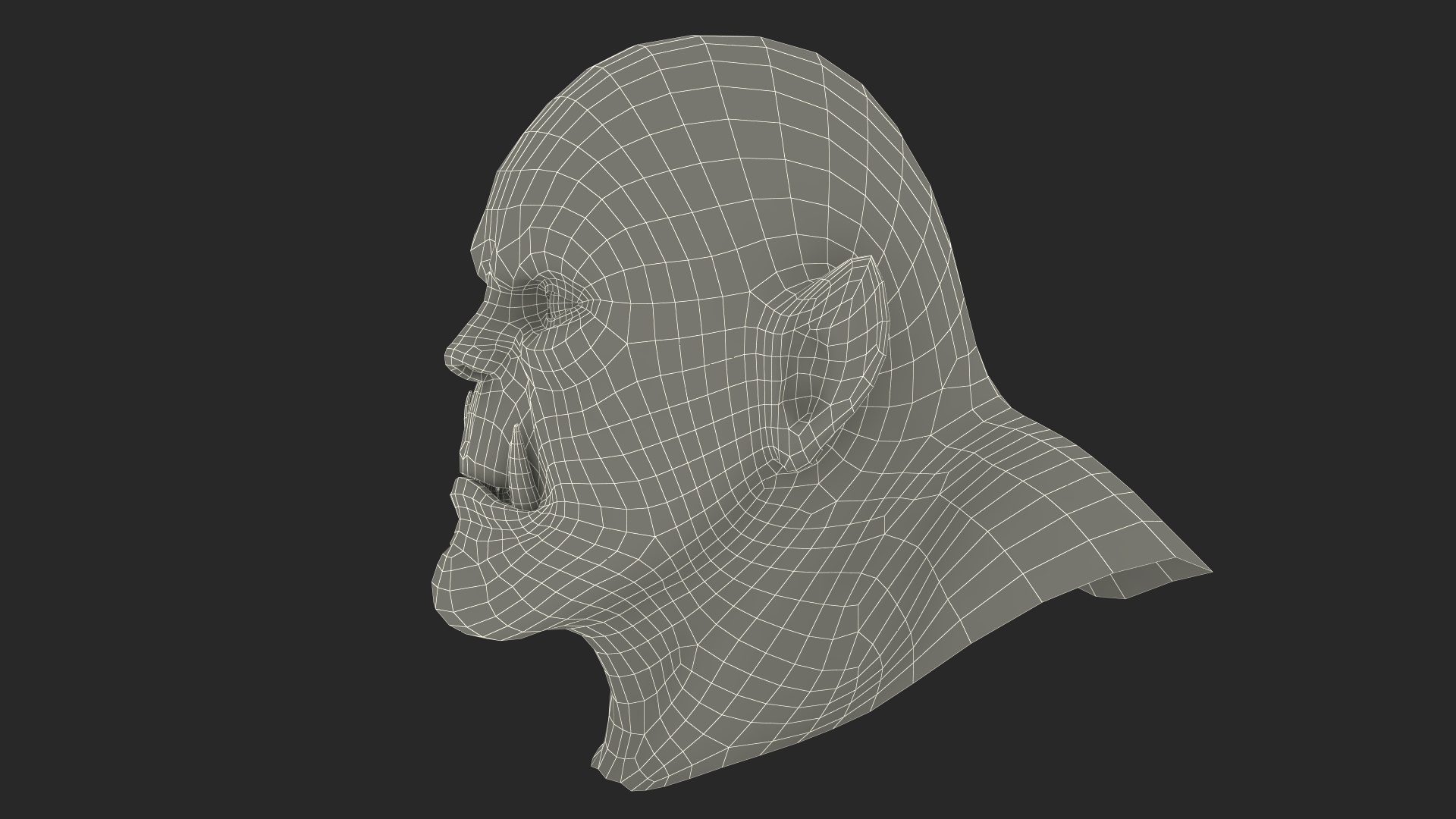 3D Fantasy Orc Head
