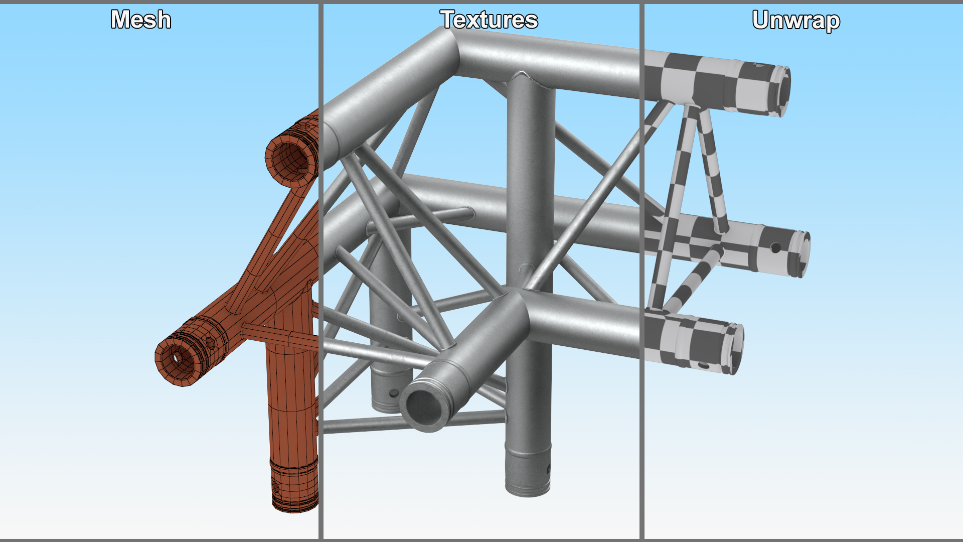 Construction Truss Modular Triangular 3D