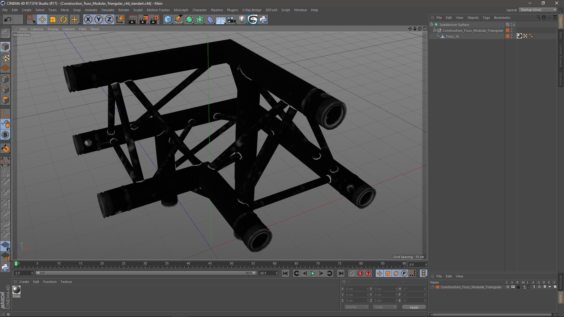Construction Truss Modular Triangular 3D