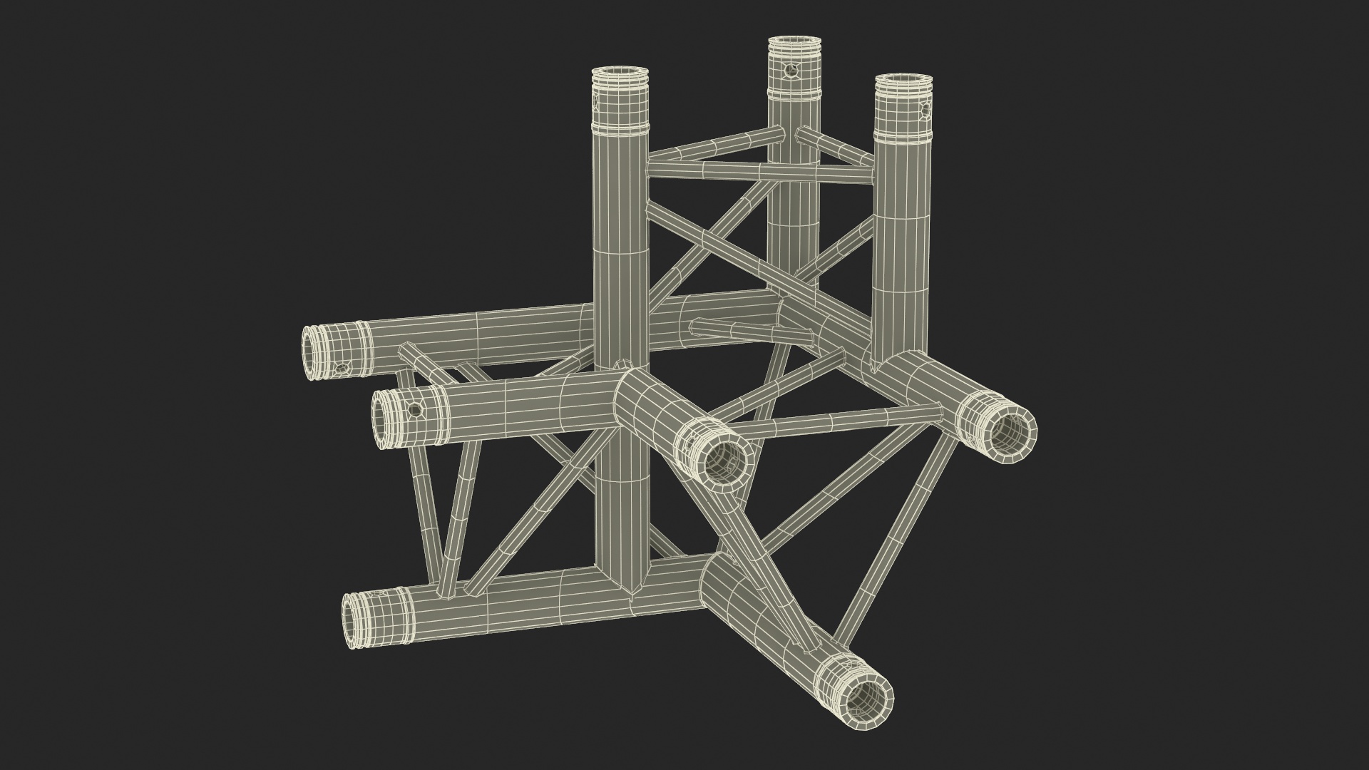Construction Truss Modular Triangular 3D