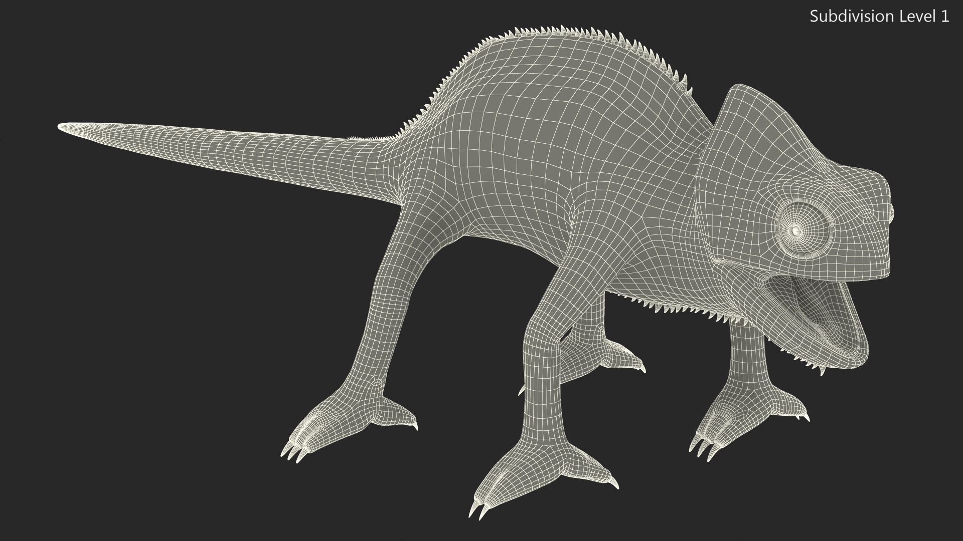 3D Panther Chameleon Rigged for Maya model