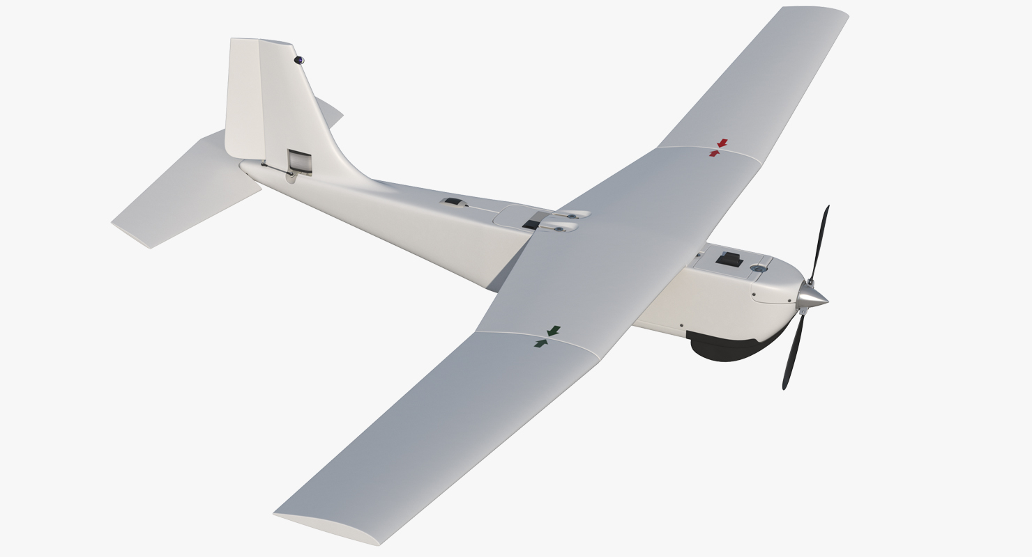 3D Hand Launched Unmanned Aircraft System UAS RQ 20B Puma Rigged