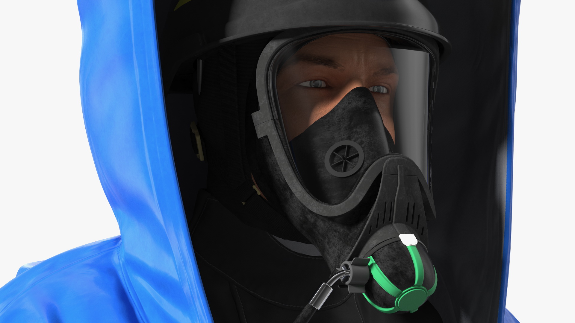 Fully Encapsulating Chemical Protection Suit Walking Pose 3D