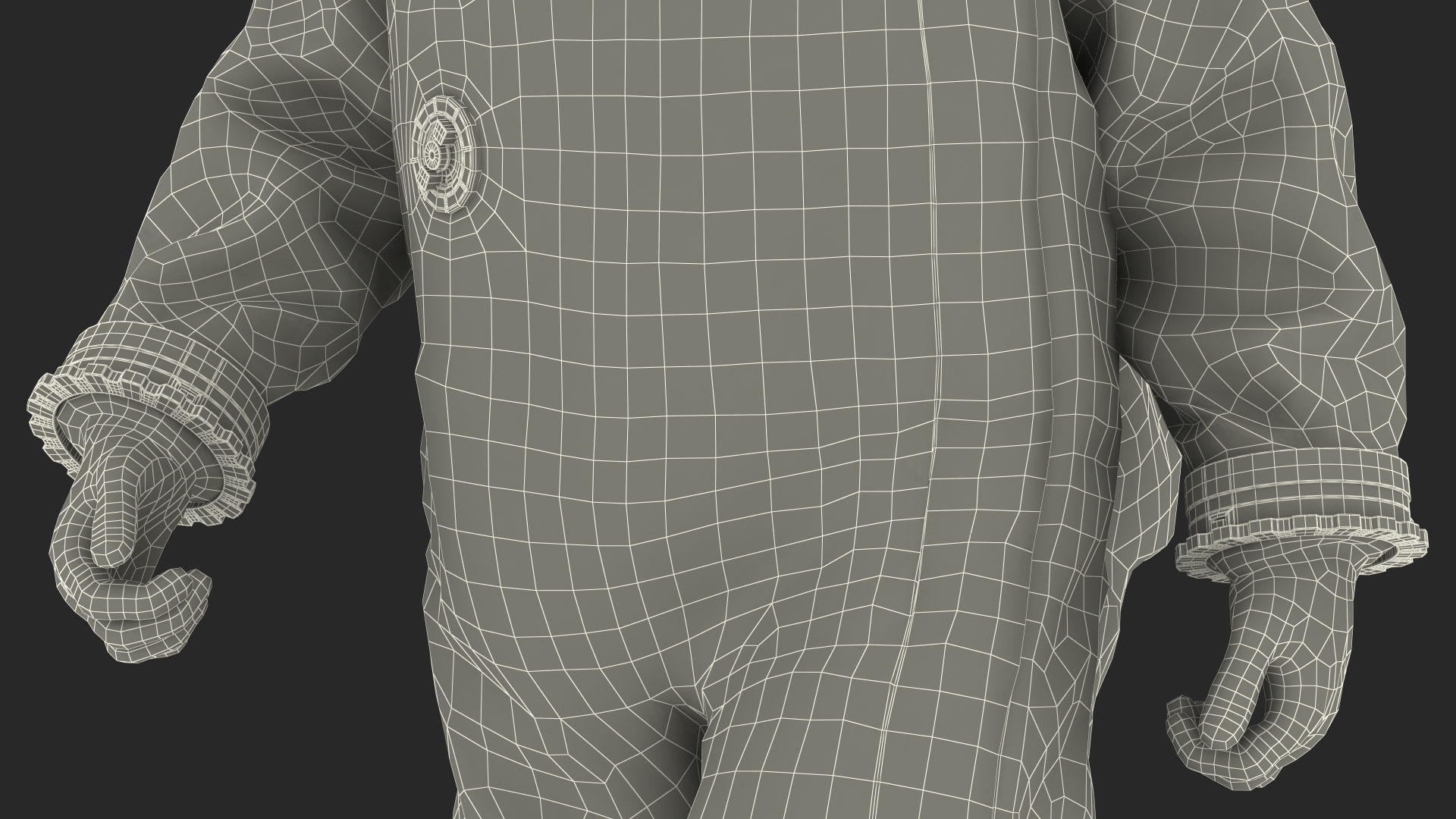 Fully Encapsulating Chemical Protection Suit Walking Pose 3D