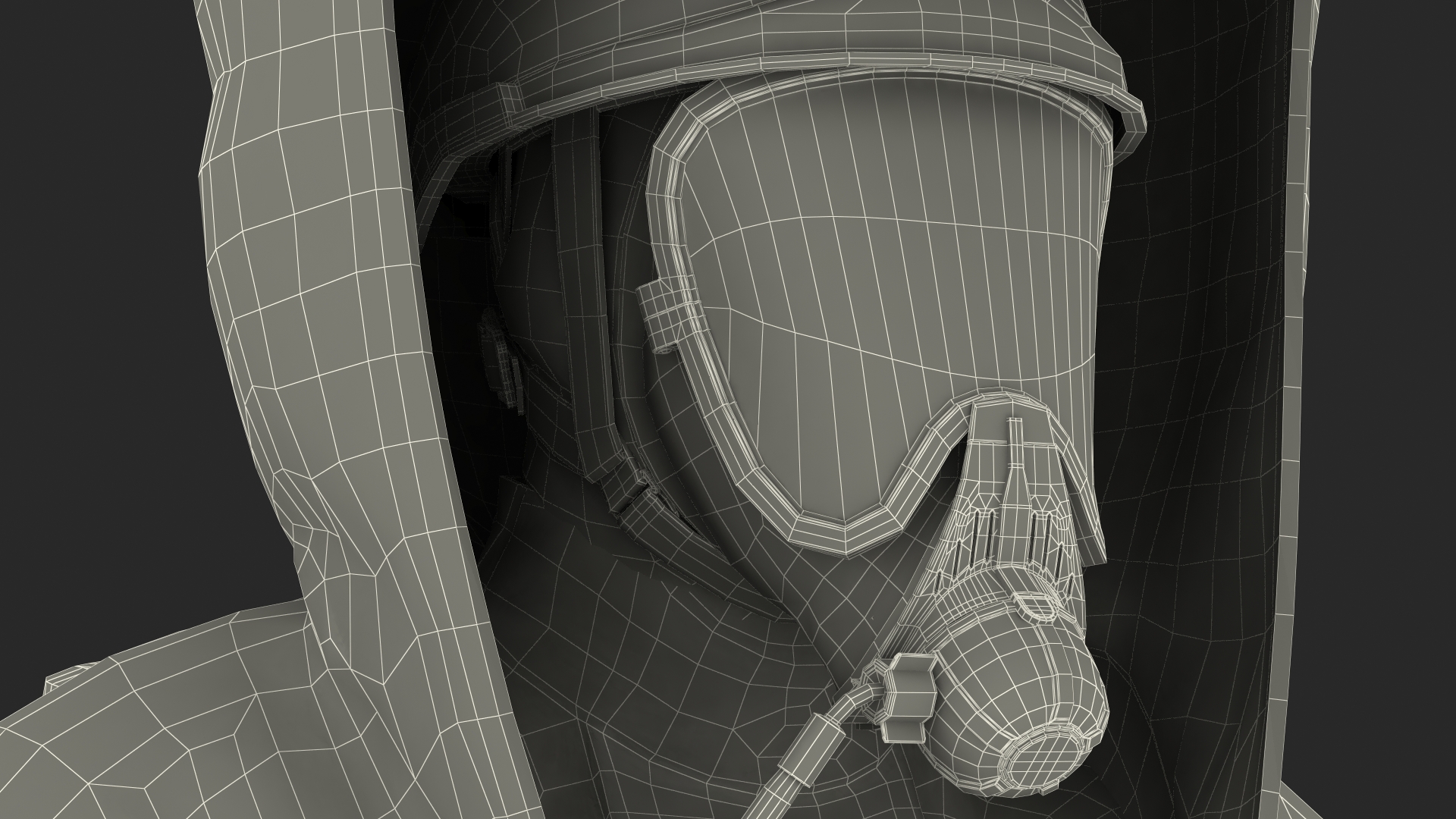 Fully Encapsulating Chemical Protection Suit Walking Pose 3D