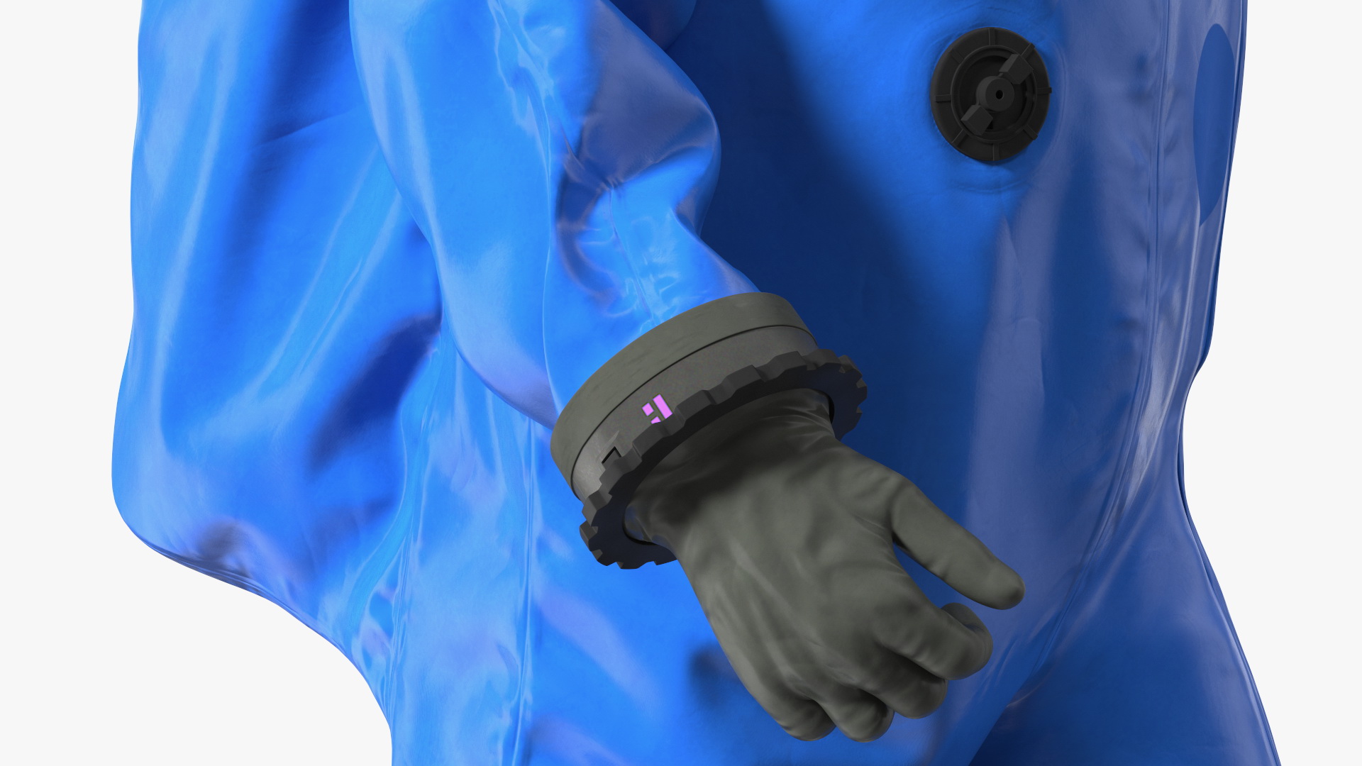 Fully Encapsulating Chemical Protection Suit Walking Pose 3D