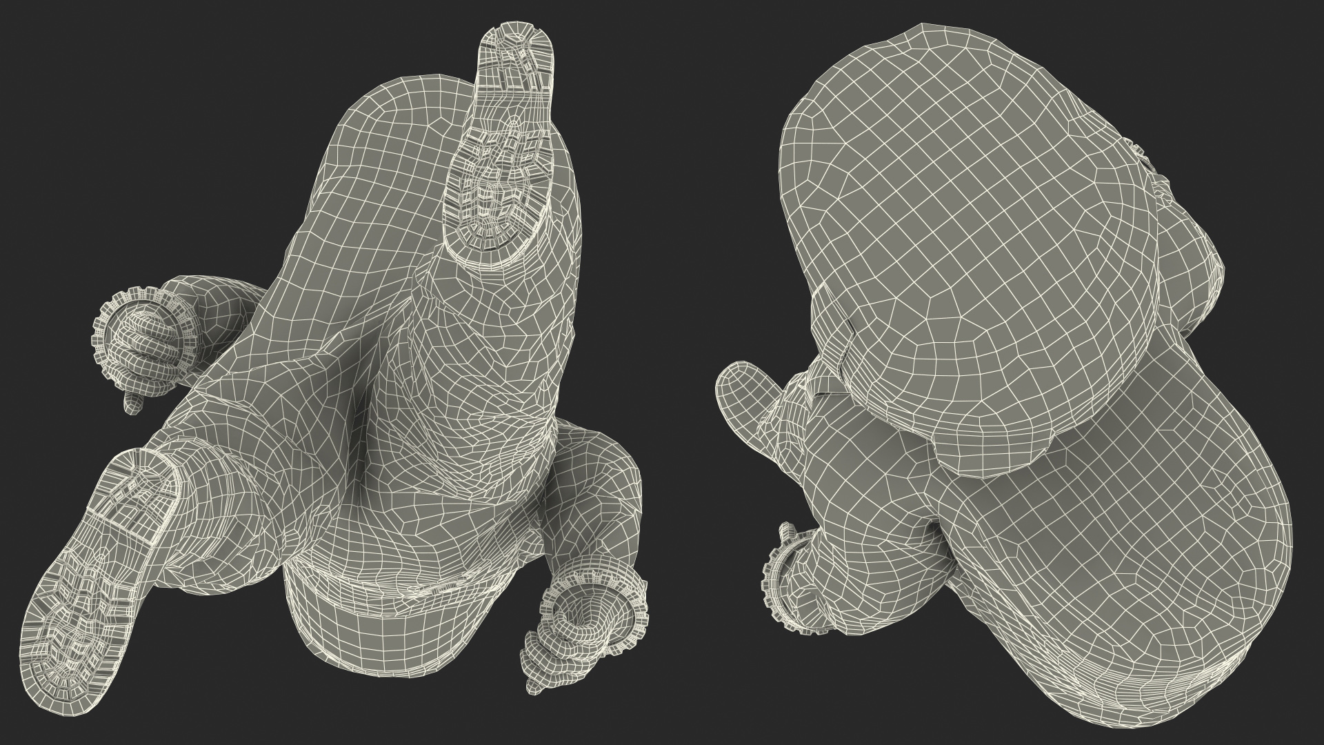 Fully Encapsulating Chemical Protection Suit Walking Pose 3D