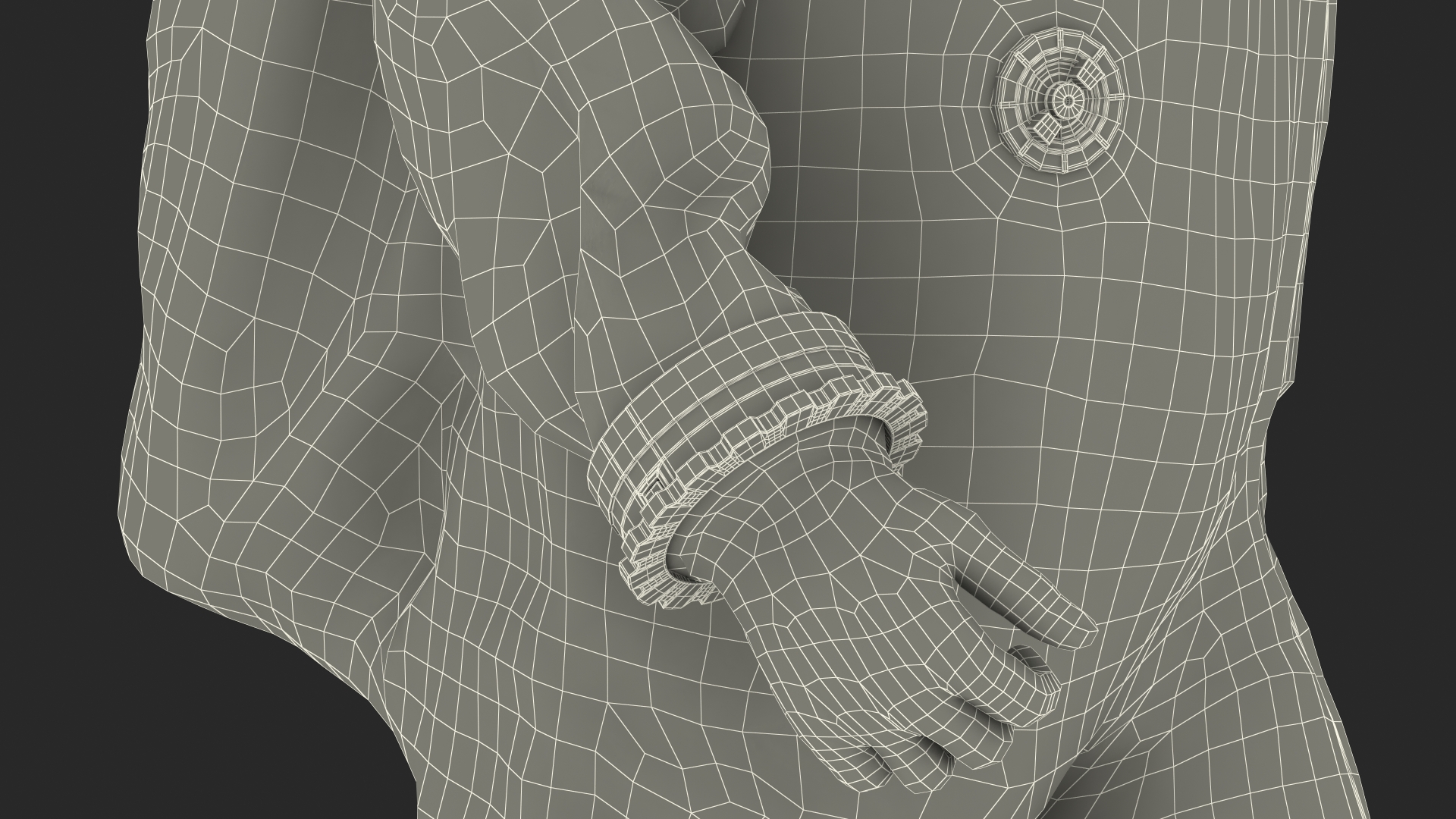 Fully Encapsulating Chemical Protection Suit Walking Pose 3D
