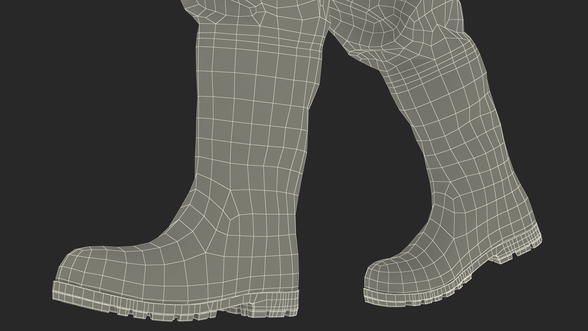 Fully Encapsulating Chemical Protection Suit Walking Pose 3D