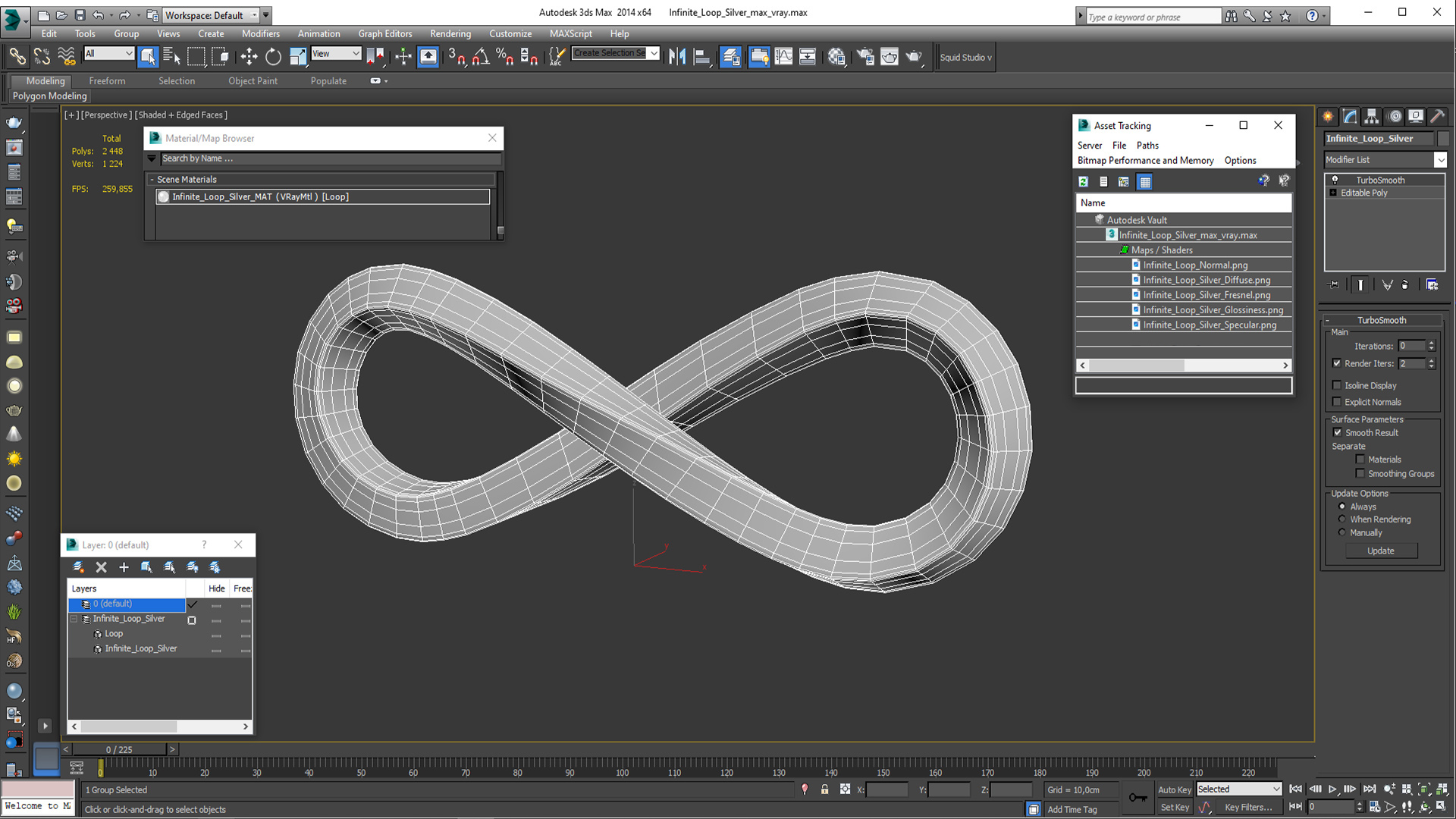 3D model Infinite Loop Silver