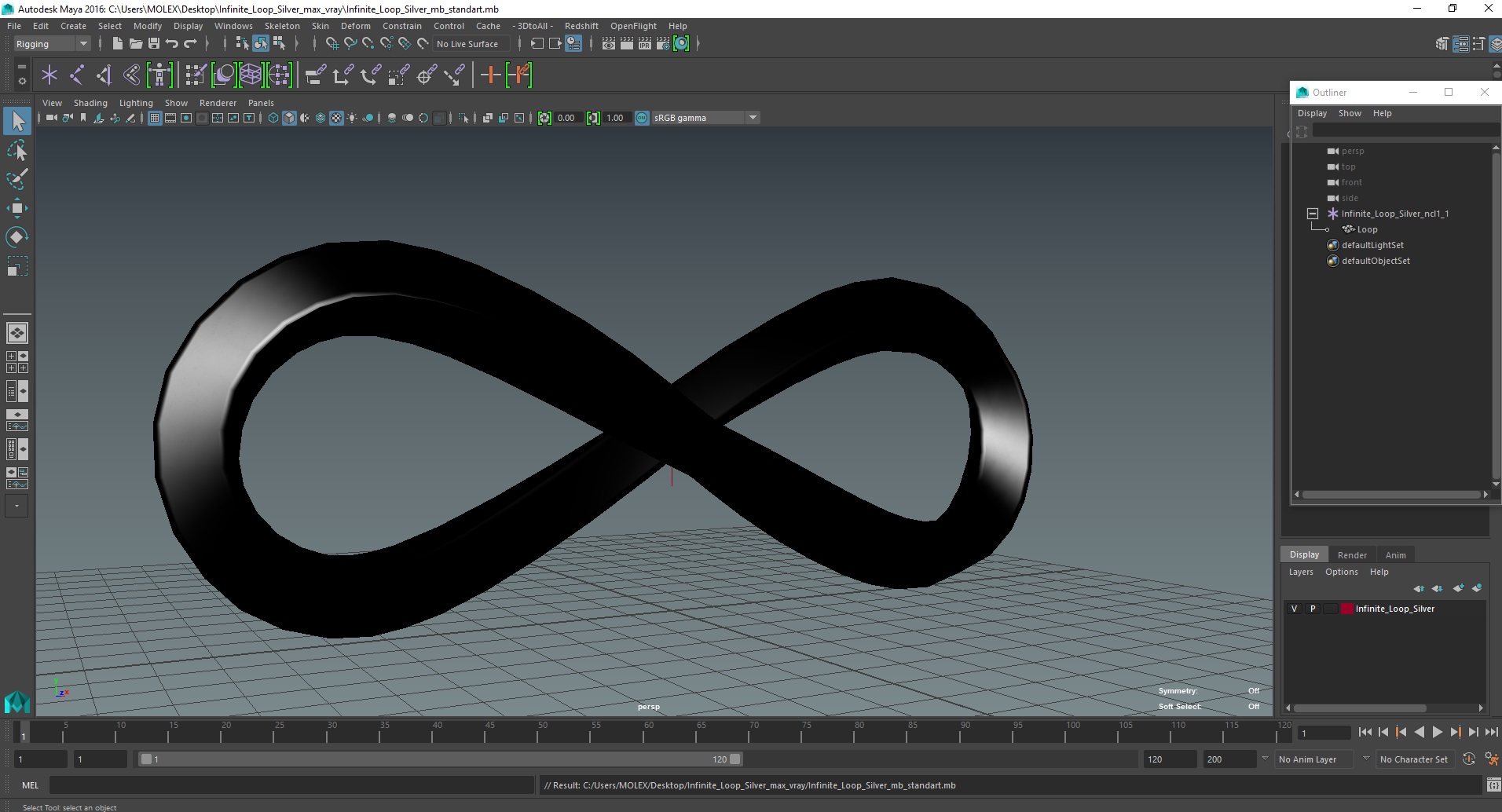 3D model Infinite Loop Silver
