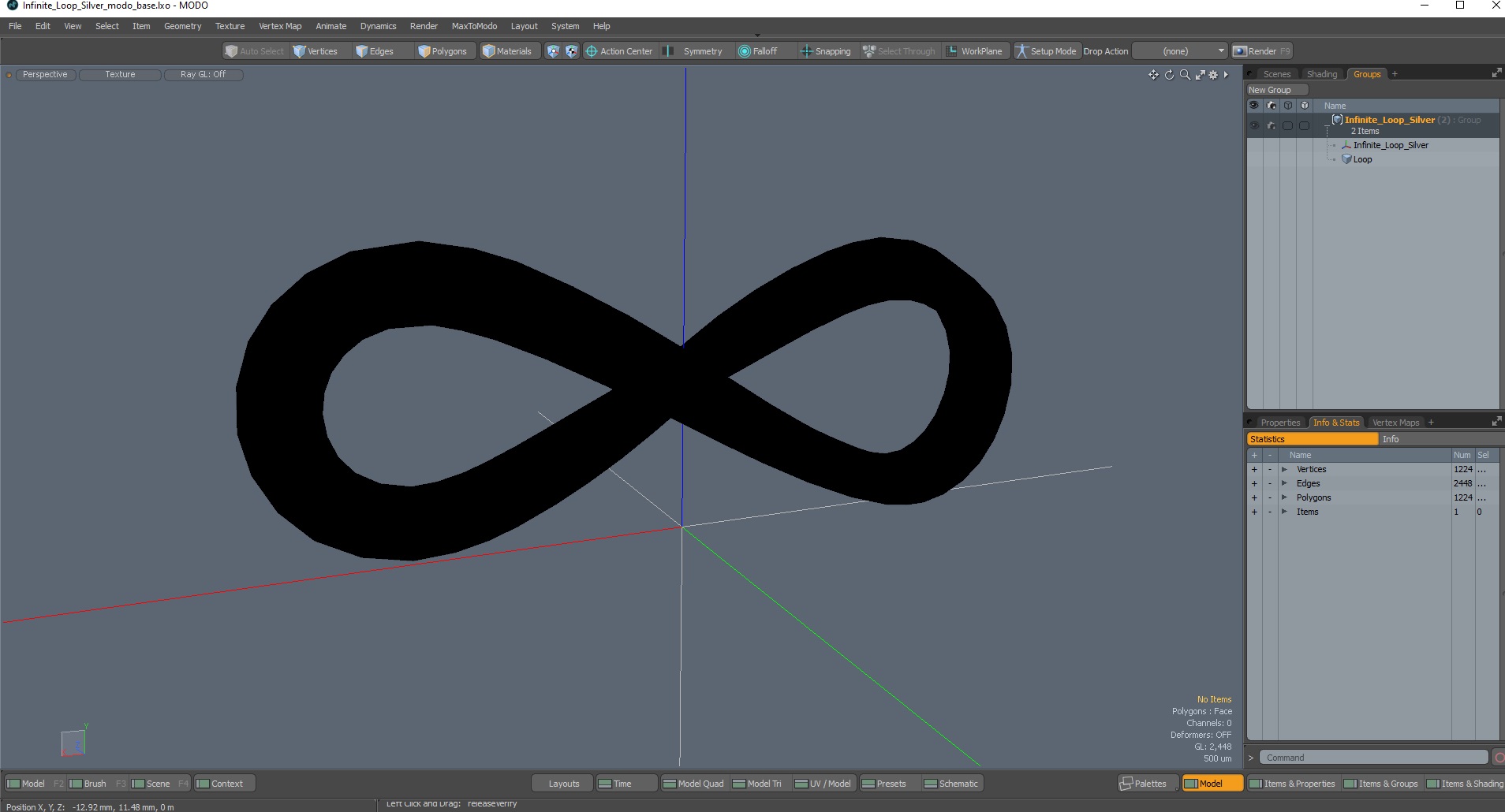 3D model Infinite Loop Silver