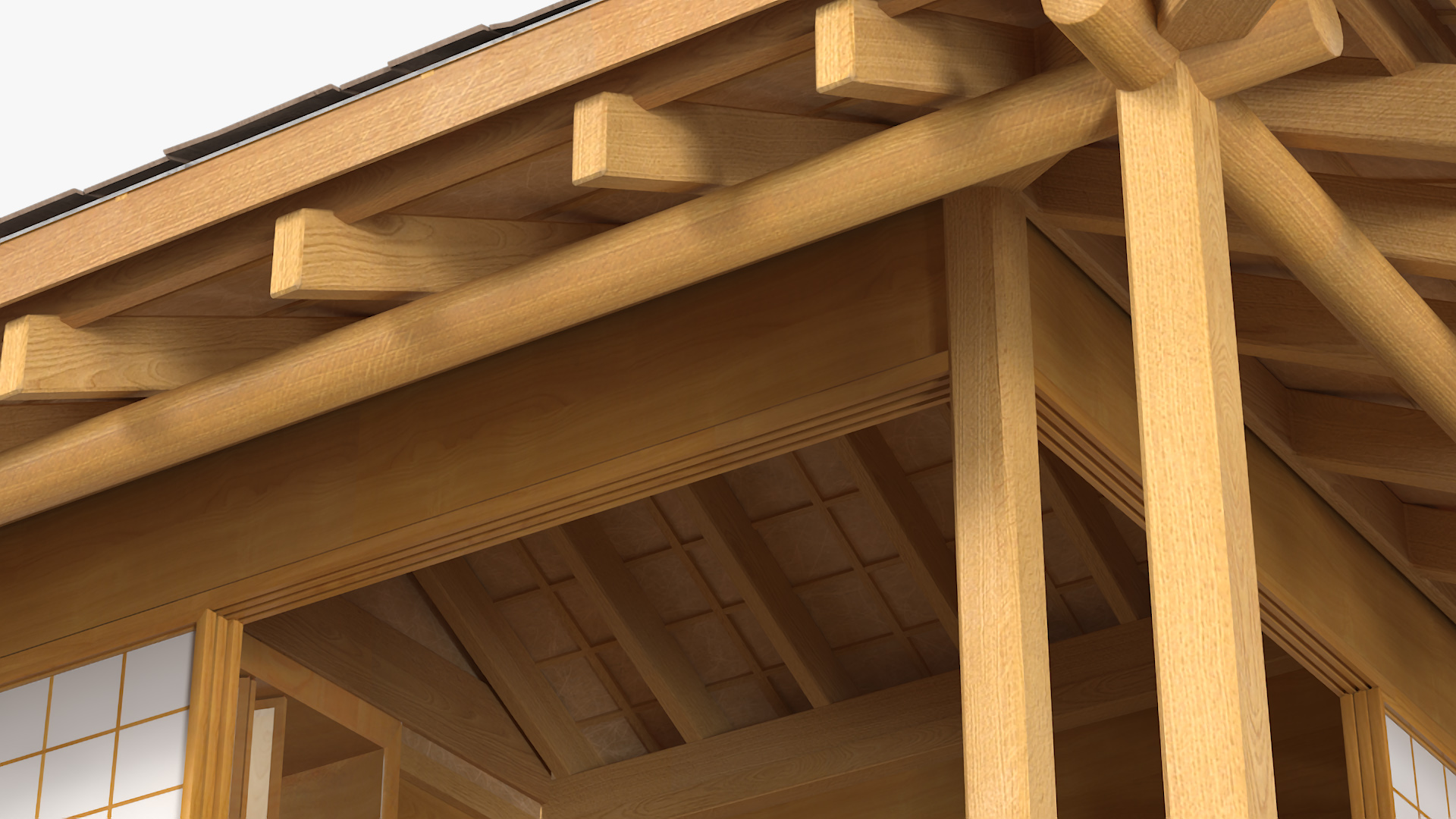 3D model Traditional Japanese Tea House Open