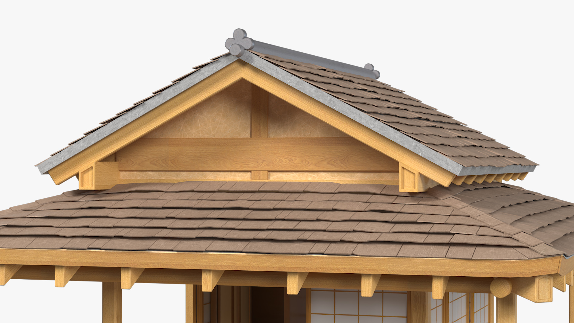 3D model Traditional Japanese Tea House Open