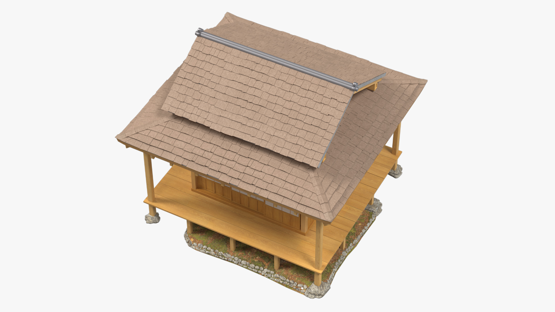 3D model Traditional Japanese Tea House Open