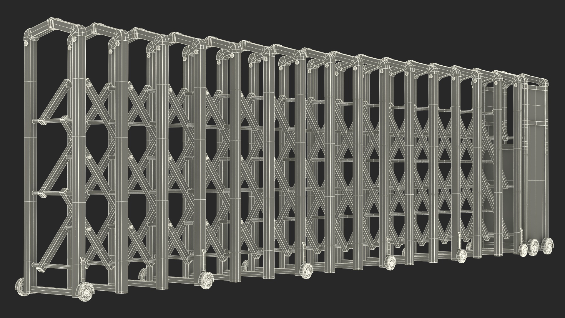 3D model Trackless Automatic Expandable Gate