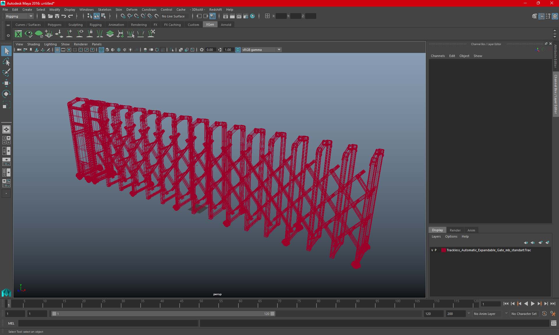 3D model Trackless Automatic Expandable Gate