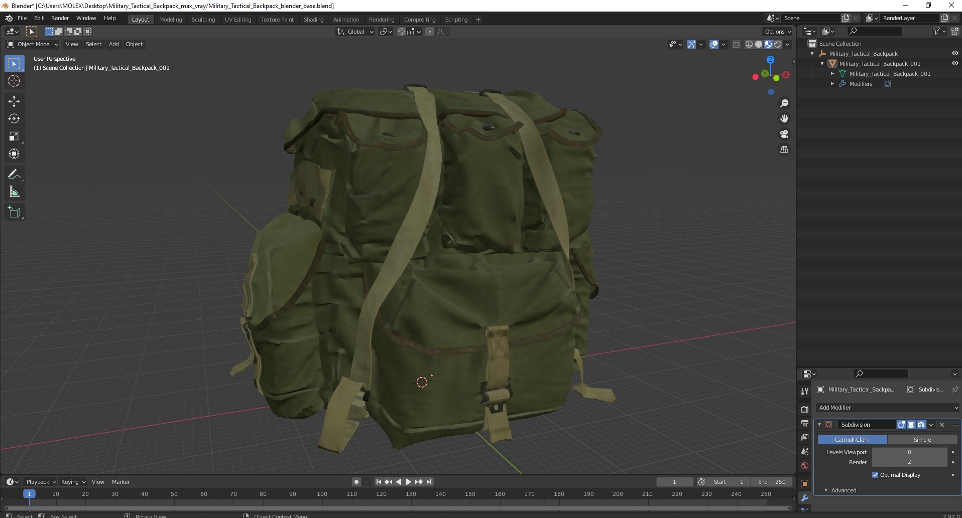 3D Military Tactical Backpack