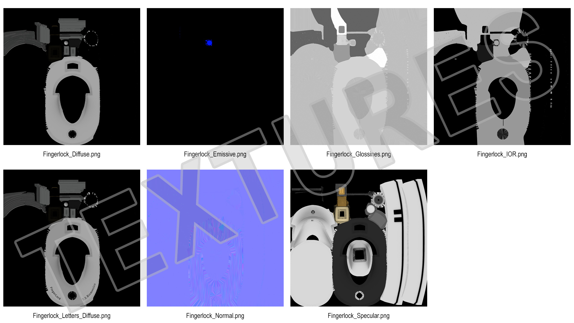 TS Biometrics FingerLock Biometric Door Lock 3D model