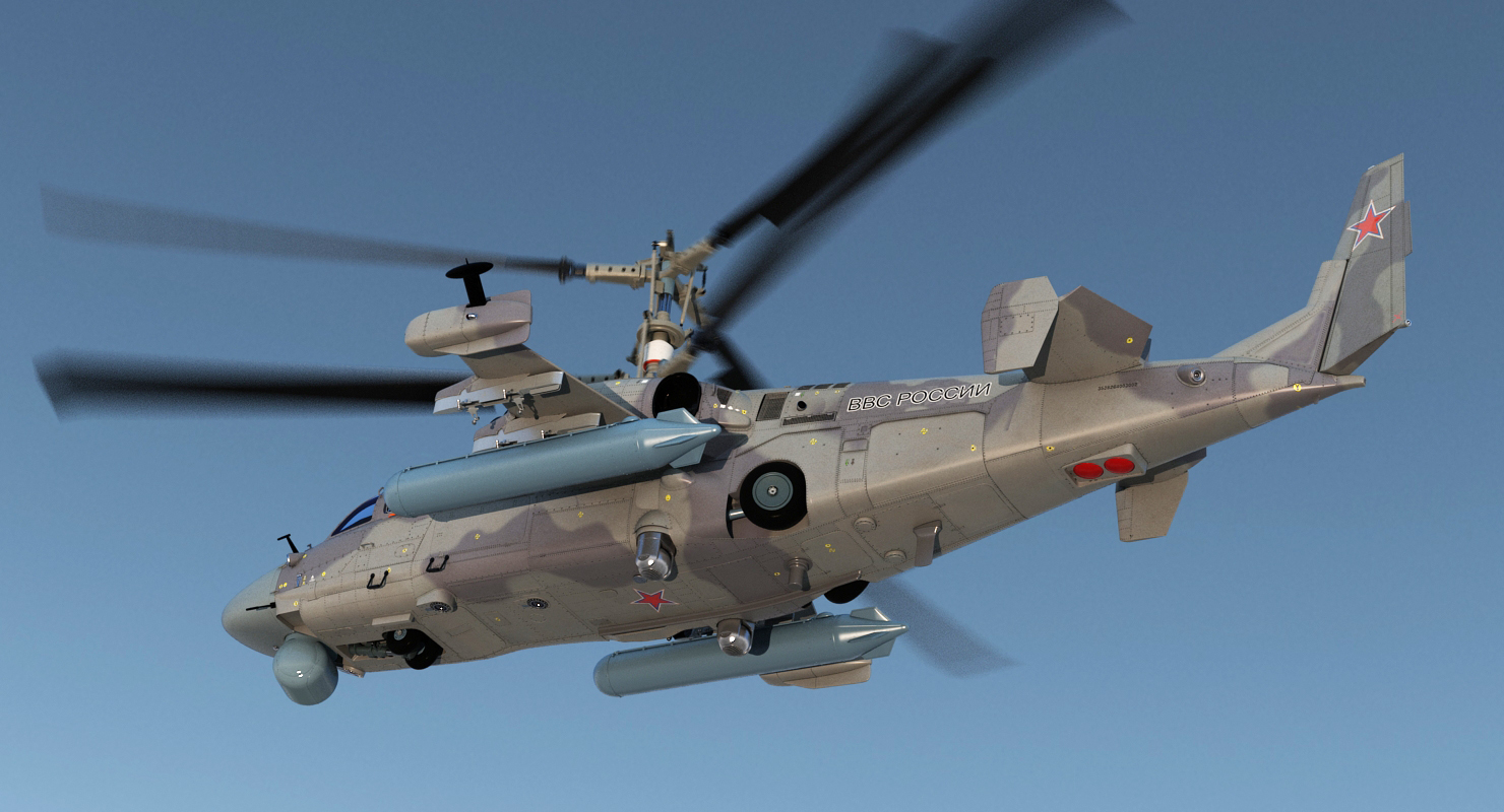 Attack Helicopter KA52 Black Shark Hokum A 3D