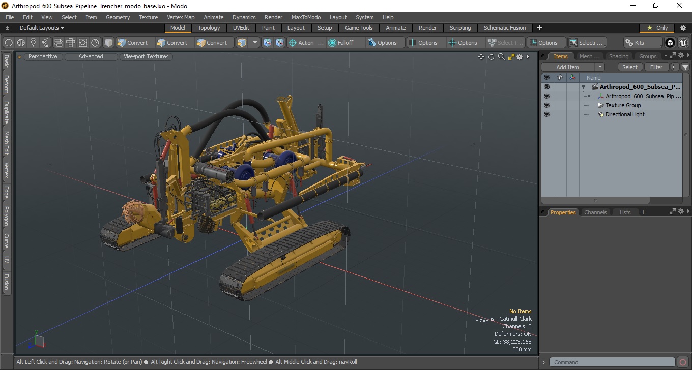 3D Arthropod 600 Subsea Pipeline Trencher model
