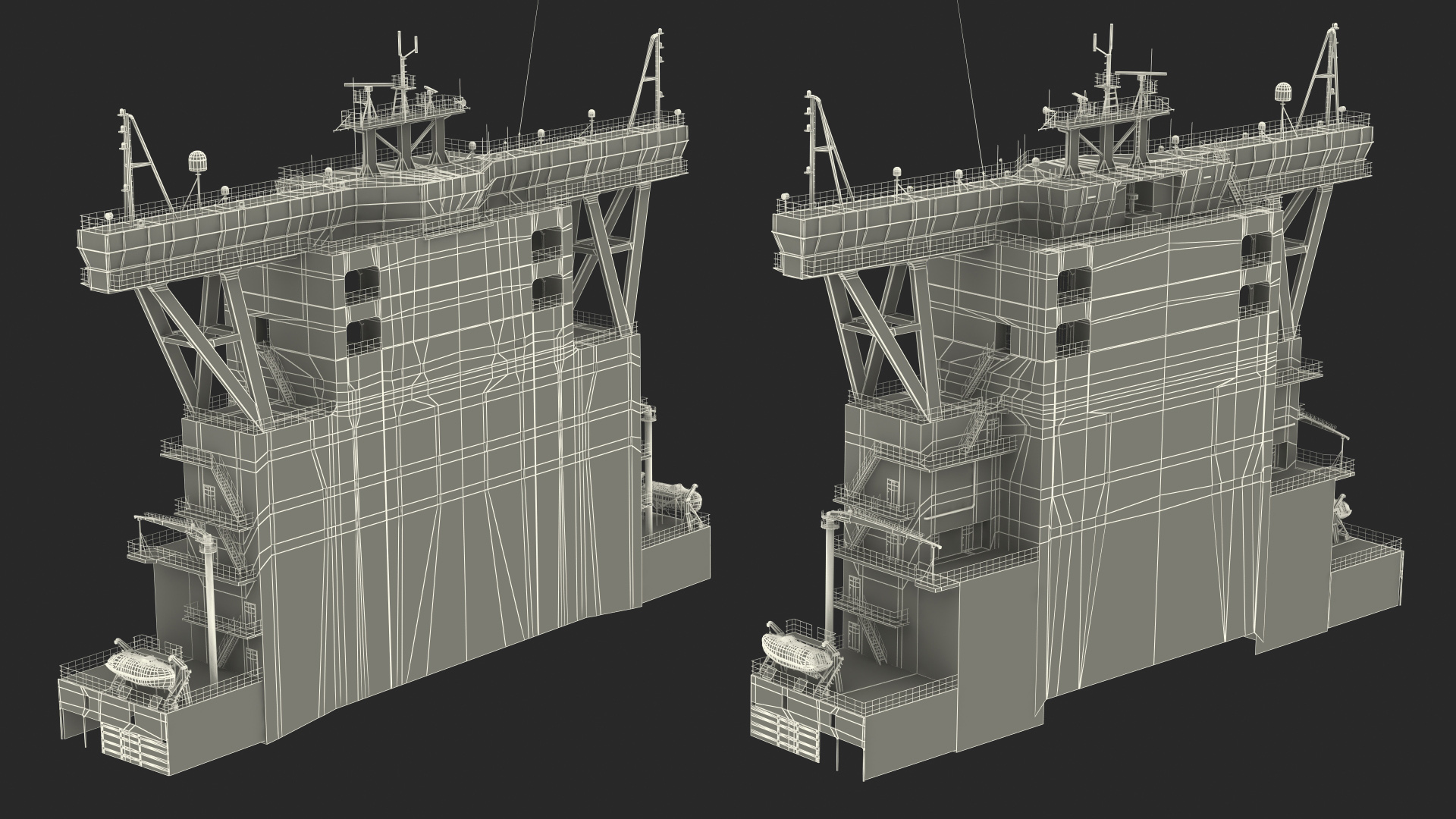 3D model Cargo Ship Deckhouse
