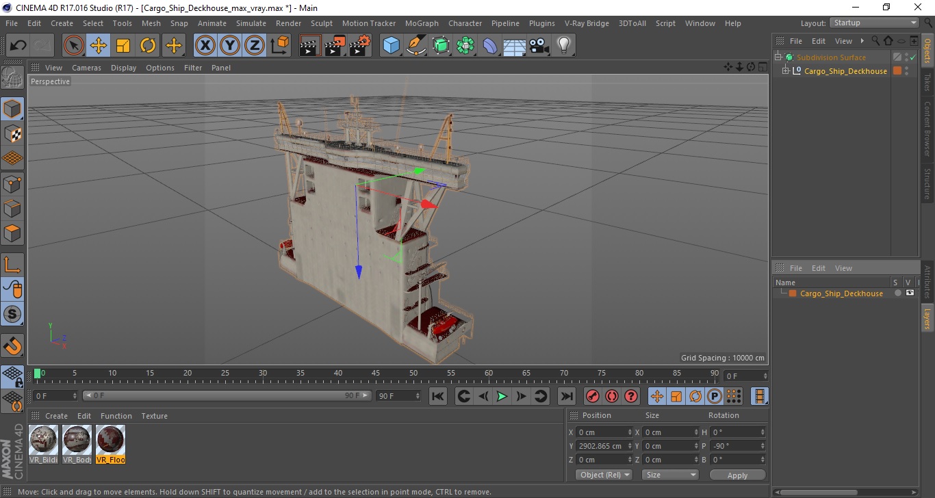 3D model Cargo Ship Deckhouse