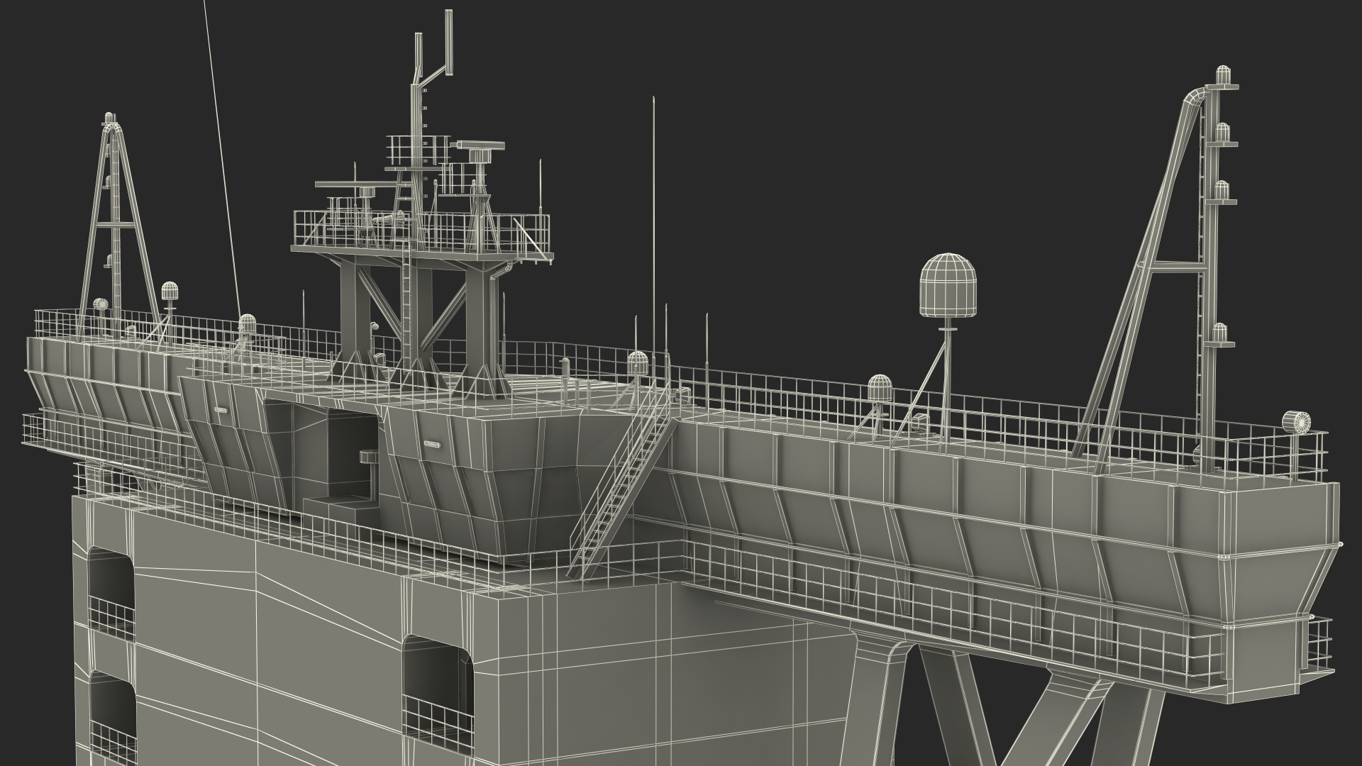 3D model Cargo Ship Deckhouse