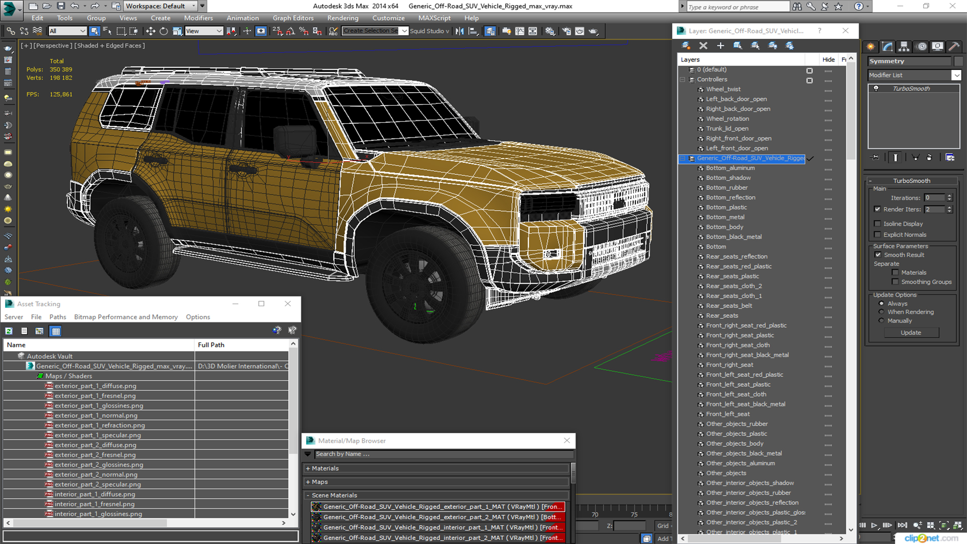 3D model Generic Off-Road SUV Vehicle Rigged
