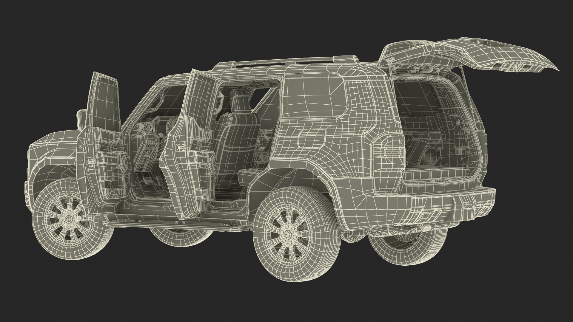 3D model Generic Off-Road SUV Vehicle Rigged