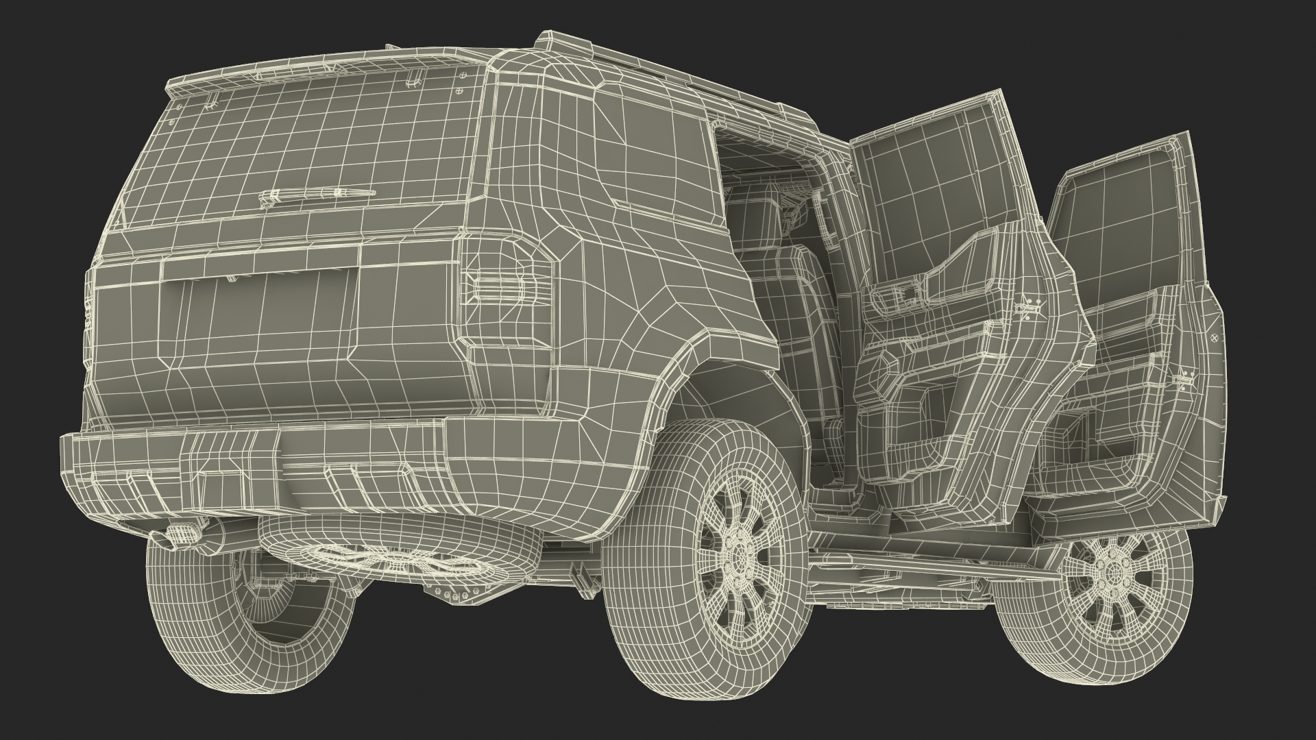 3D model Generic Off-Road SUV Vehicle Rigged