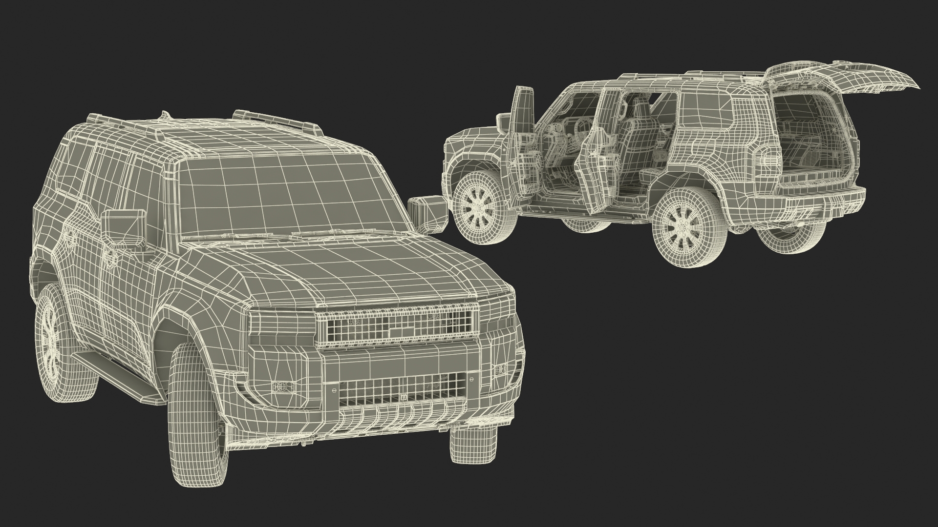 3D model Generic Off-Road SUV Vehicle Rigged