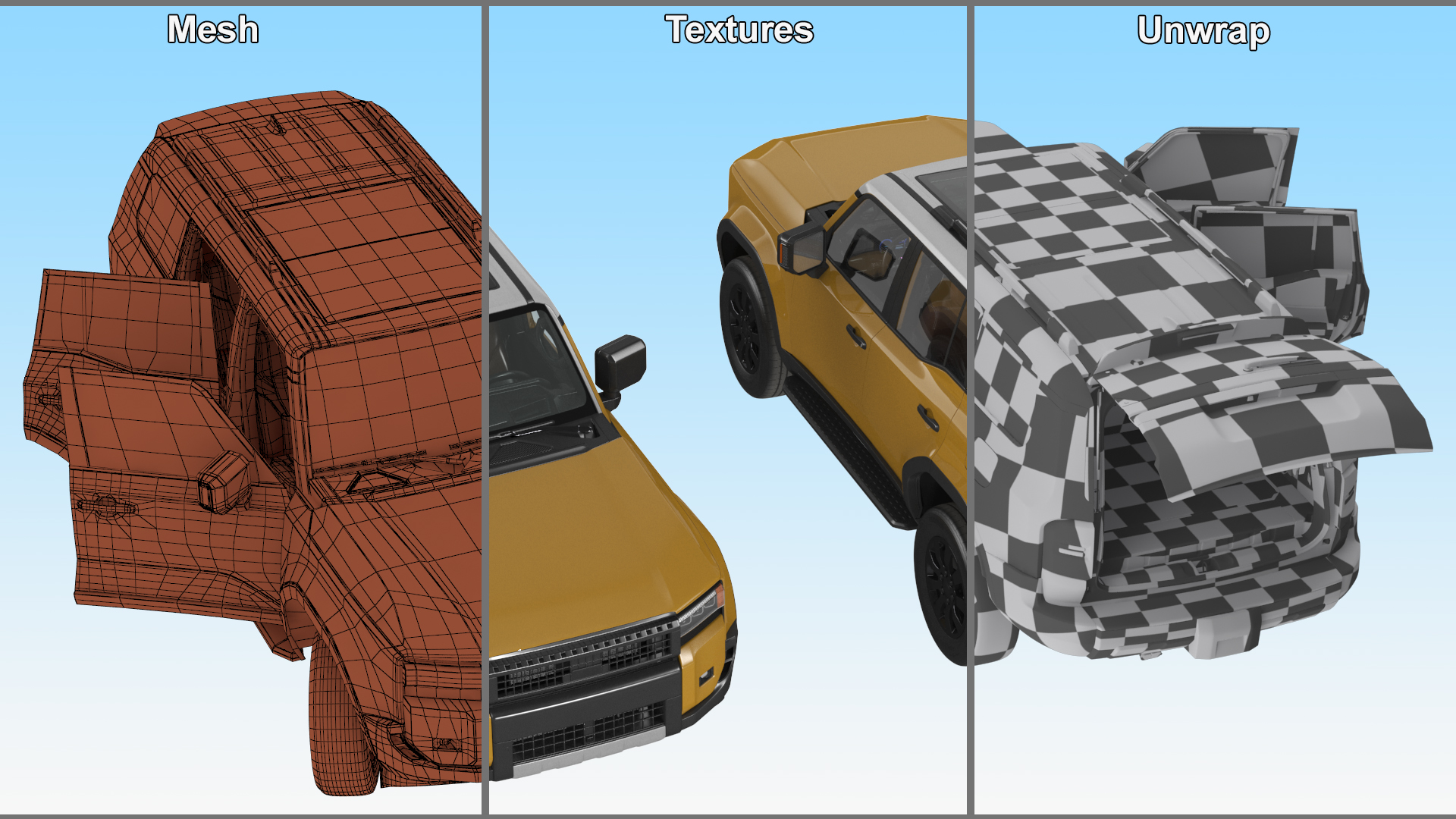 3D model Generic Off-Road SUV Vehicle Rigged