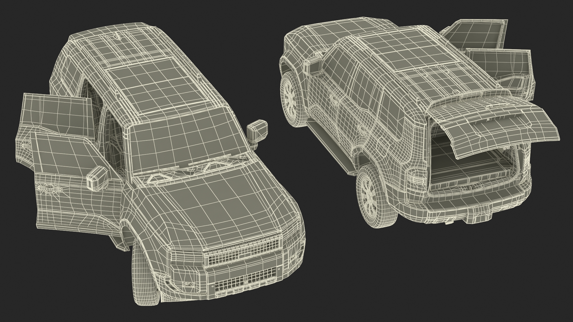 3D model Generic Off-Road SUV Vehicle Rigged